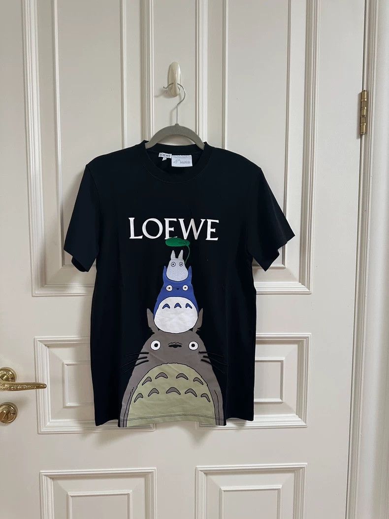 LOEWE Black Totoro T-shirt short sleeves