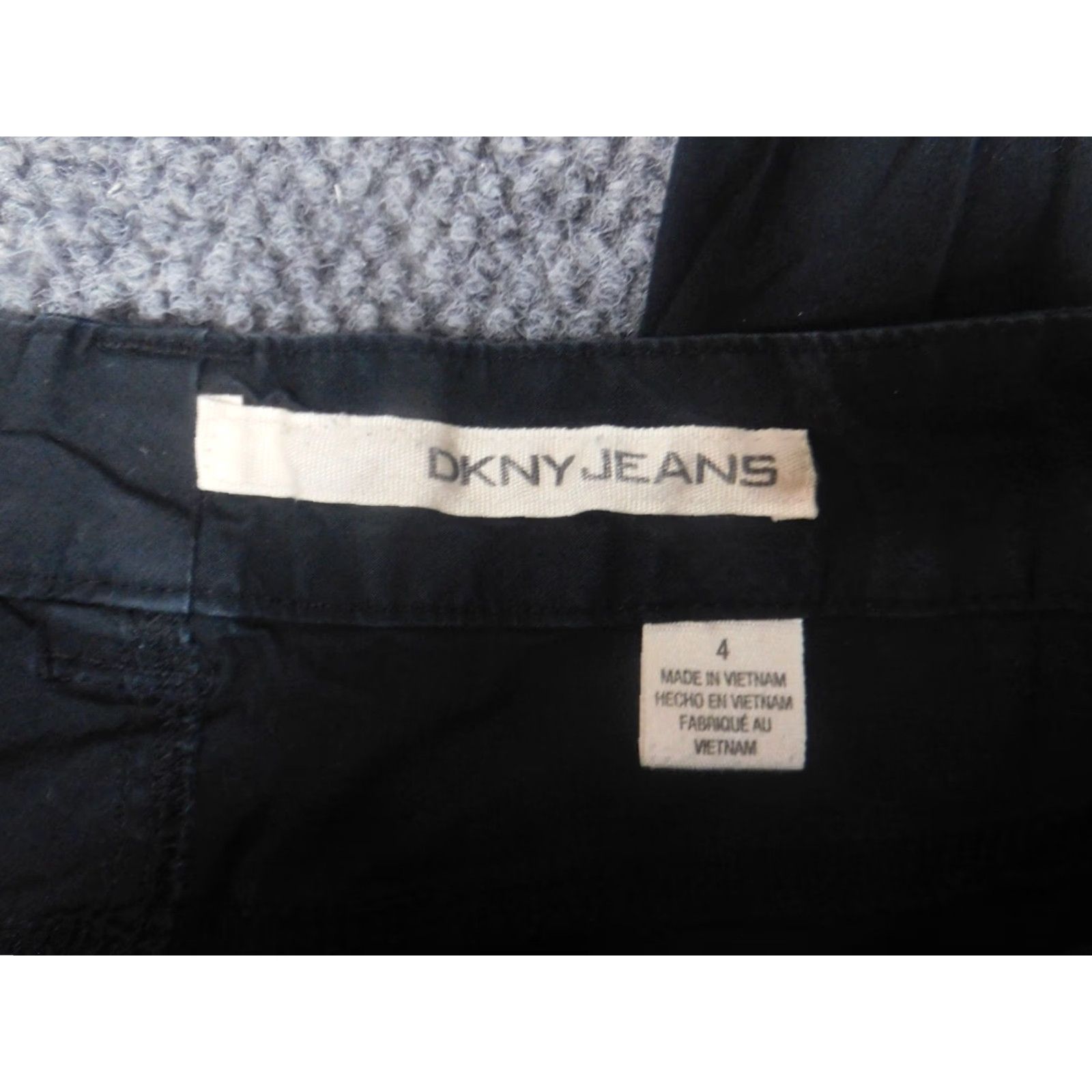 DKNY DKNY Womens Pants 4 Black Straight Chino Casual Regular Inseam 25in Zipper Stretch Slimming Cap? Size 27" / US 4 / IT 40 - 3 Thumbnail