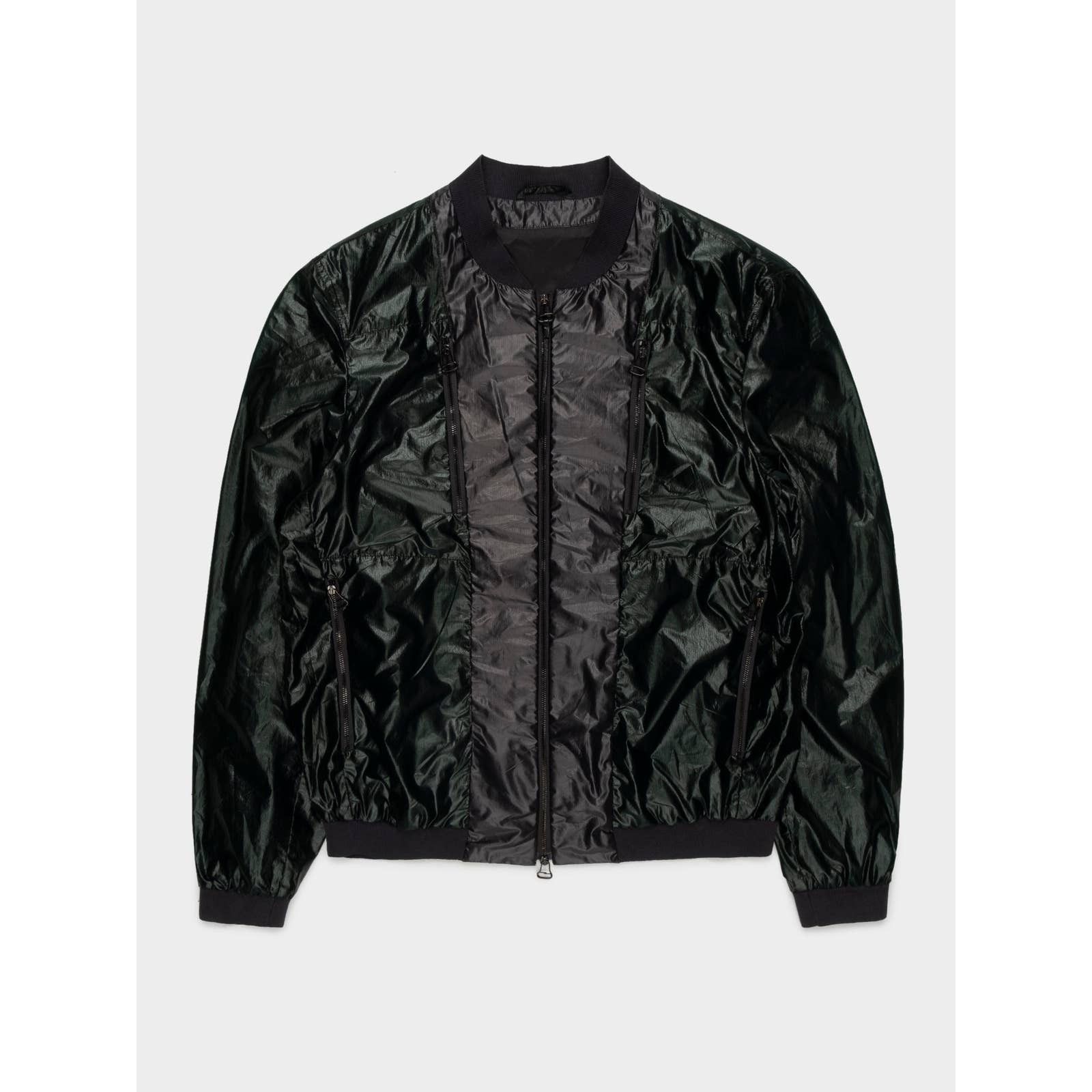 image of Lanvin 1990's Layered Sheer Bomber in Black, Men's (Size Medium)