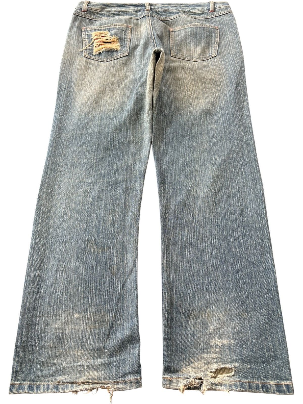 Japanese Brand Vintage Japanese Brand Sashiko Distressed Loose Jeans Size US 38 / EU 54 - 2 Thumbnail
