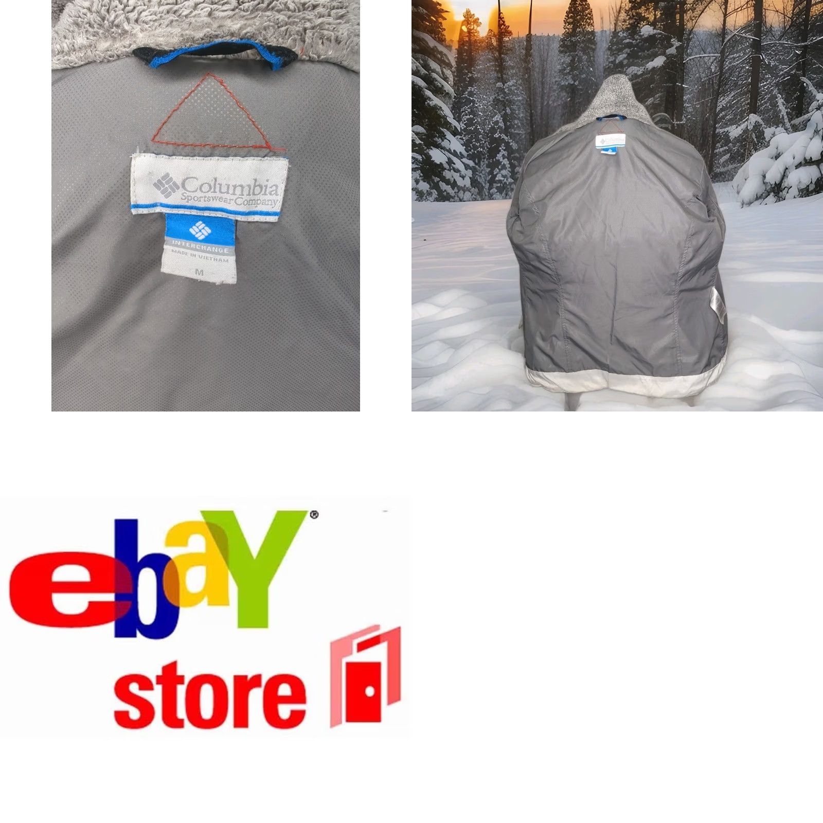 Vintage Columbia Kaleidaslope White Jacket Winter Coat Omni-Heat Interchange Women Medium Jacket Mens Womens Size M / US 6-8 / IT 42-44 - 8 Thumbnail