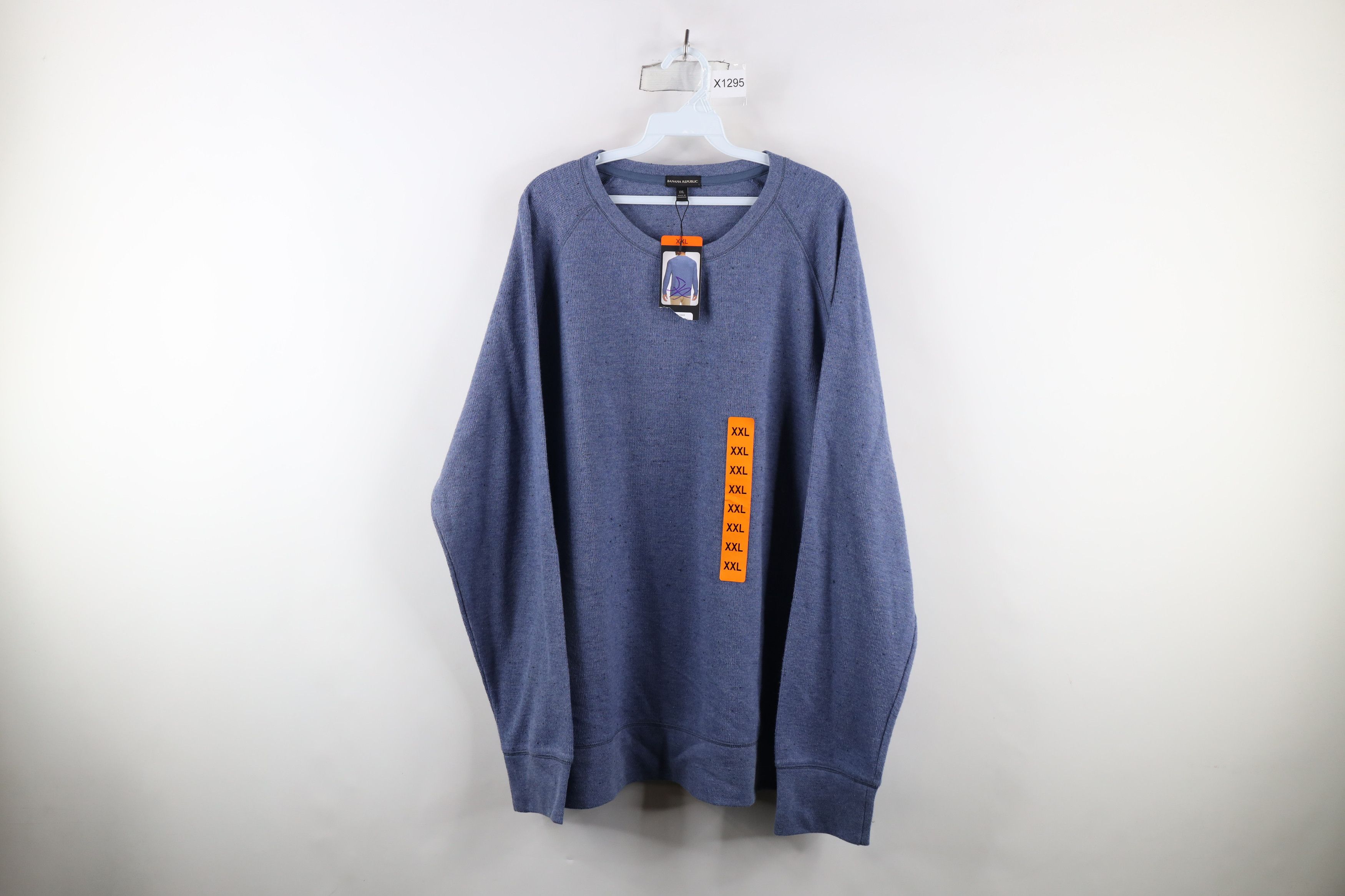 Banana Republic × Vintage New Banana Republic Thermal Waffle Knit Sweatshirt Blue Size US XXL / EU 58 / 5 - 1 Thumbnail