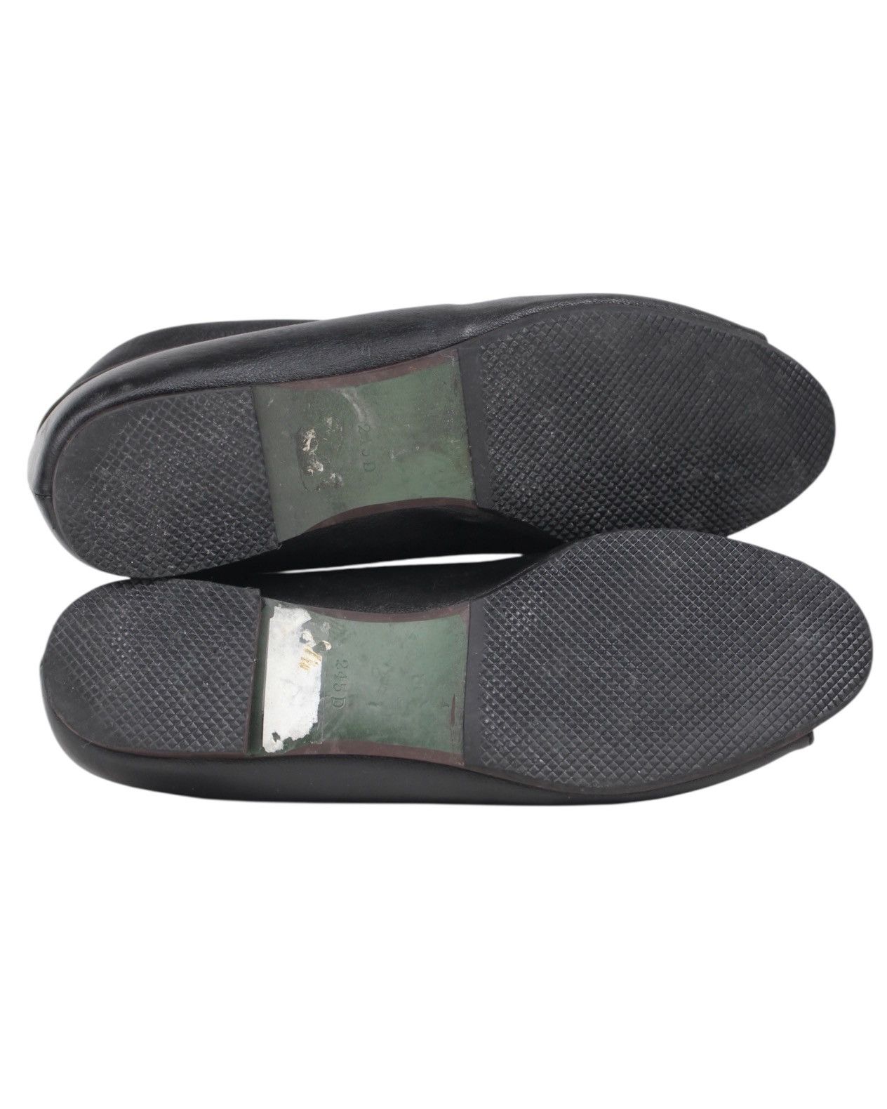 Japanese Brand 2000S BIRD SHOES PADDED-CUFF PEEP-TOE LEATHER SLIP-ON FLATS Size US 7.5 / IT 37.5 - 6 Thumbnail
