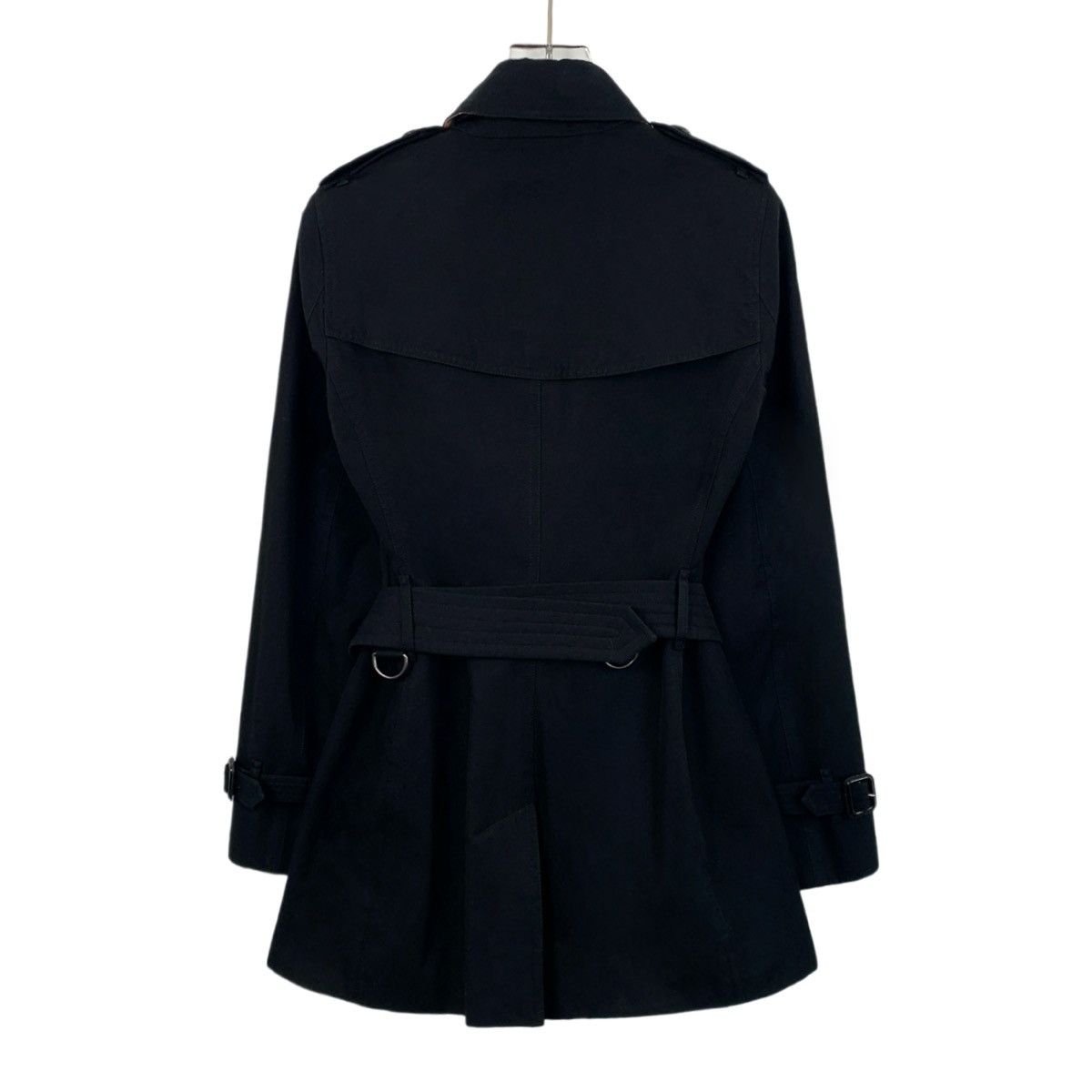 Burberry Burberry black cotton belt style trench coat Size XXS / US 00 / IT 34 - 2 Thumbnail