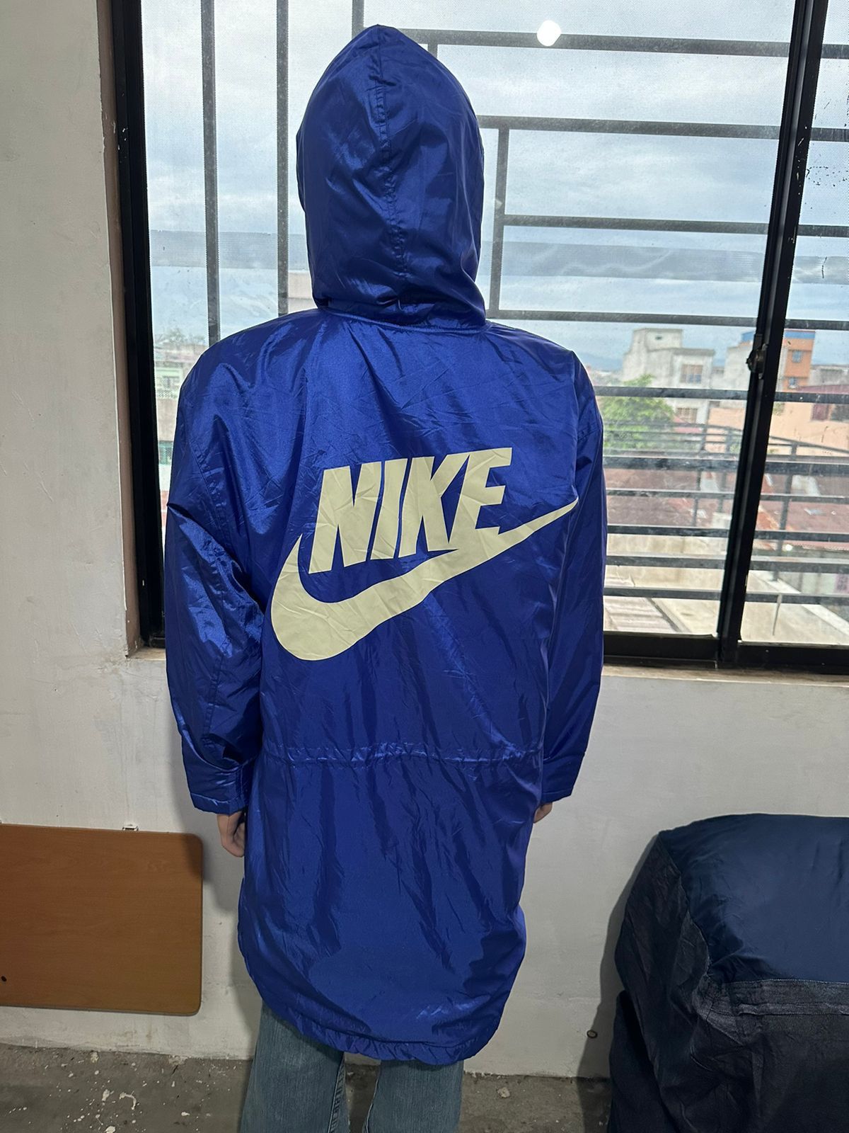 Nike × Vintage Vintage 90s Nike long coat big swoosh logo jacket
