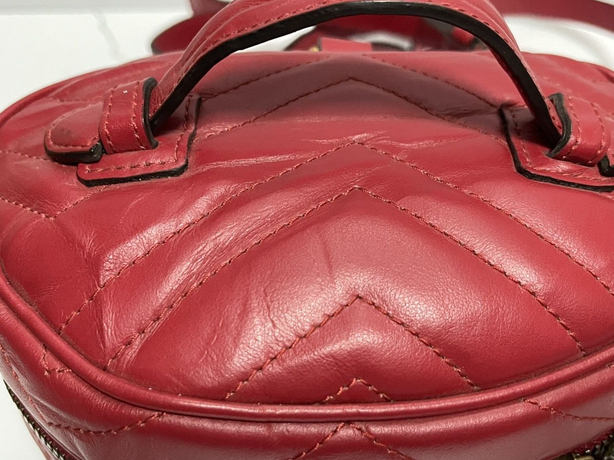 Gucci Gucci Leather Marmont Mini Backpack Size ONE SIZE - 3 Thumbnail