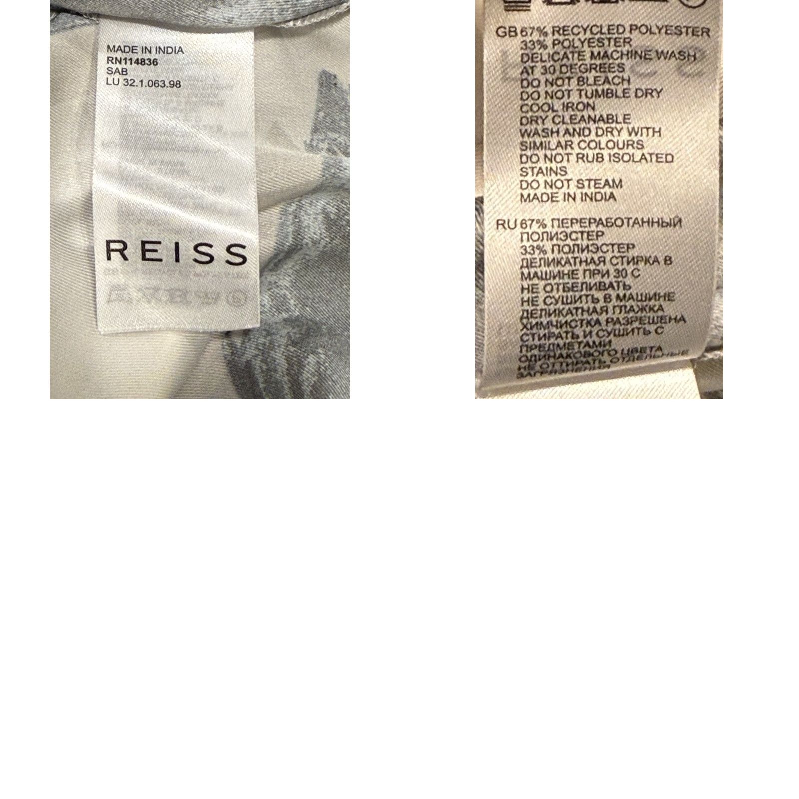 Reiss REISS Sab Painted Print Shirt Regular Fit Button Up Sz XXL EUC Size US XXL / EU 58 / 5 - 8 Thumbnail