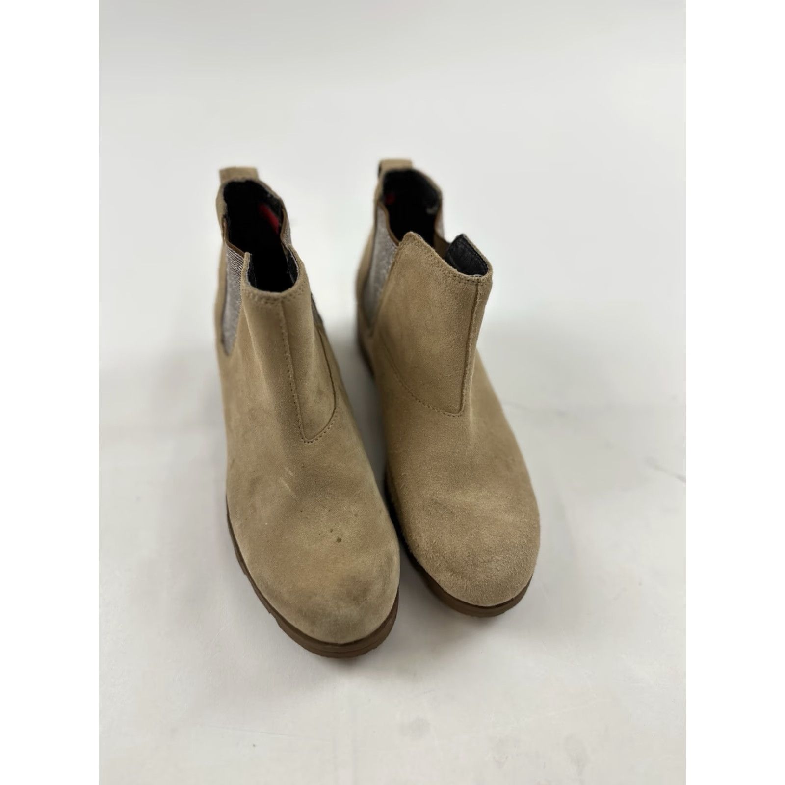 SOREL SOREL Emelie Boots Women Chelsea Waterproof Leather Beige 4 US / 3 UK / 35 EU - Winter, Pull On, Low Heel, Tan Beige - Womens Boots Size US 5.5 / IT 35.5 - 2 Thumbnail