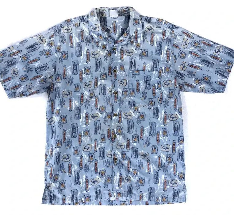 Ocean Pacific Op Multicolour Overprint Pop art Oversized Shirt Button Up Size US XL / EU 56 / 4 - 2 Thumbnail