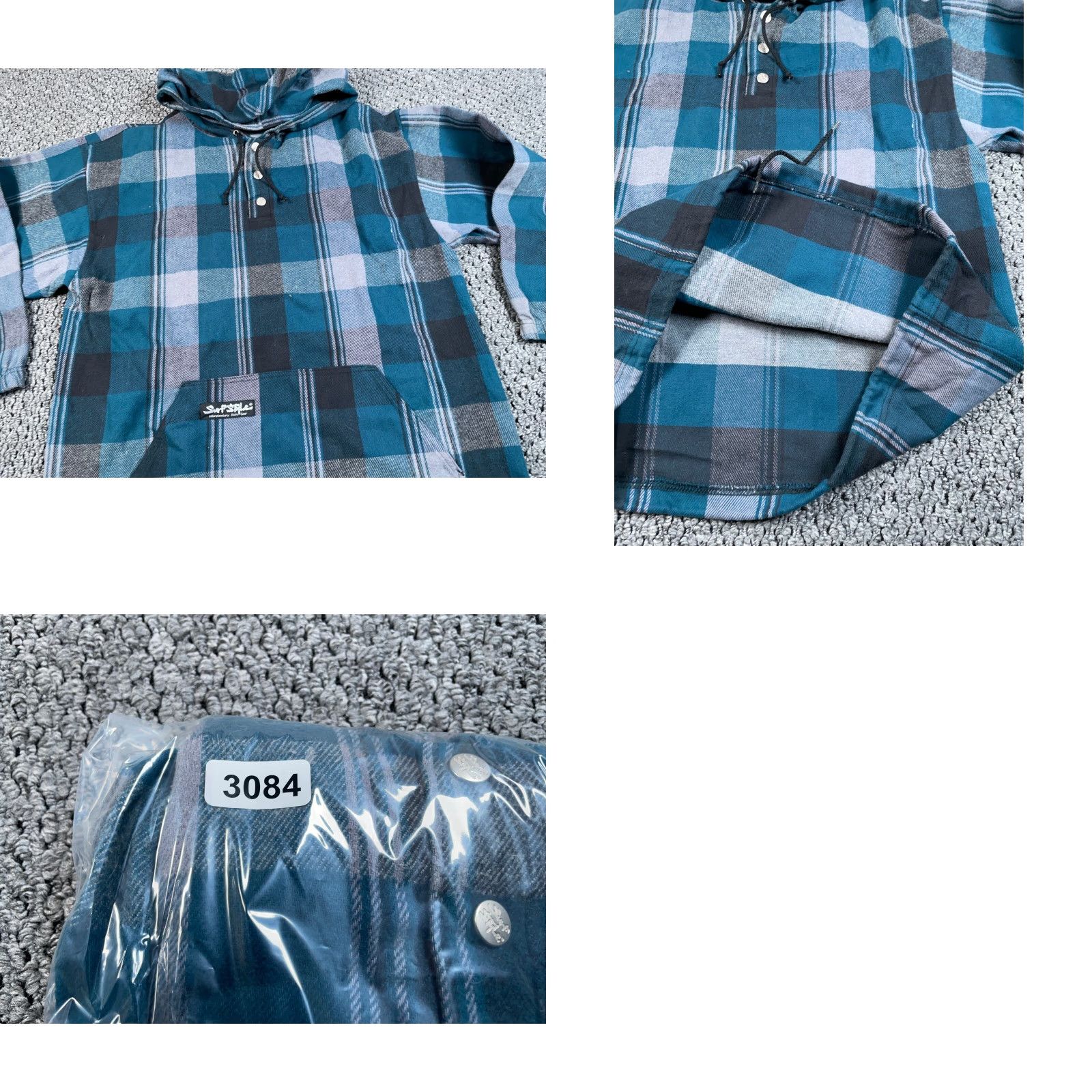 Vintage Surf Style Flannel Hoodie Men’s Large Green Gray Plaid 90s Grunge Vintage Size US L / EU 52-54 / 3 - 10 Thumbnail