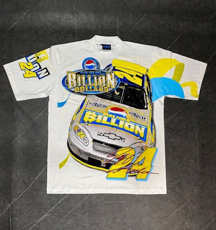 image of Jeff Gordon Nascar Pepsi Tee in White, Men's (Size XL)