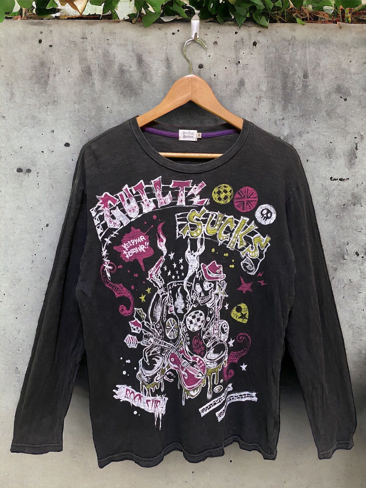 Japanese Brand Guilt Sucks Rock Star Punk Long Sleeve tshirt Size US M / EU 48-50 / 2 - 1 Thumbnail