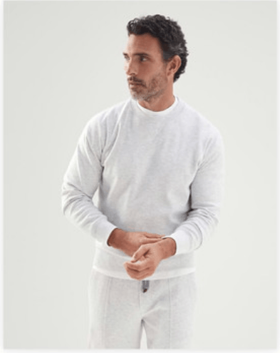 image of Brunello Cucinelli O1W1Db10524 Sweatshirt In Grey, Men's (Size Large)