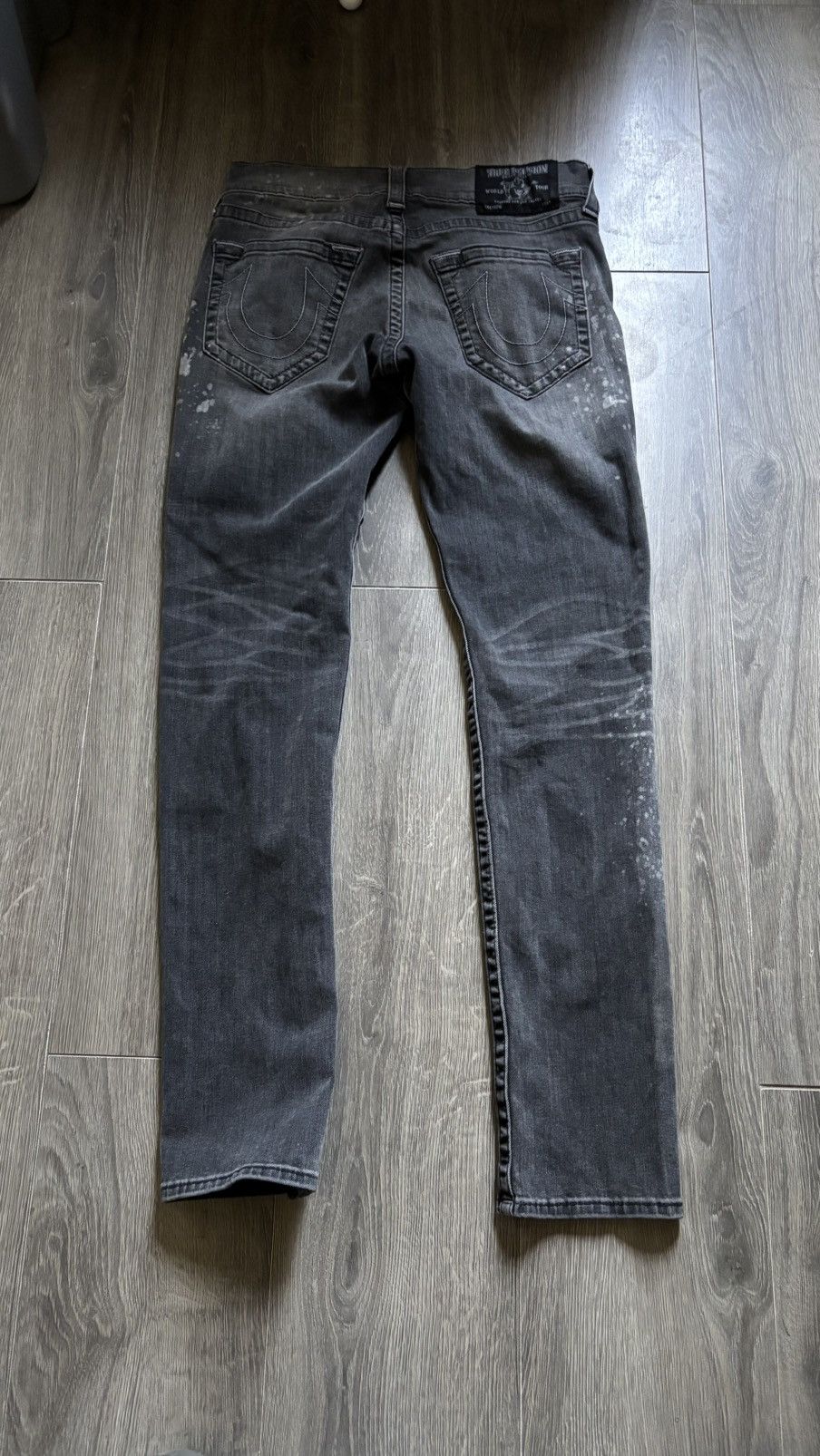 True Religion Grey Paint Splatter True Religion Size US 31 - 2 Thumbnail