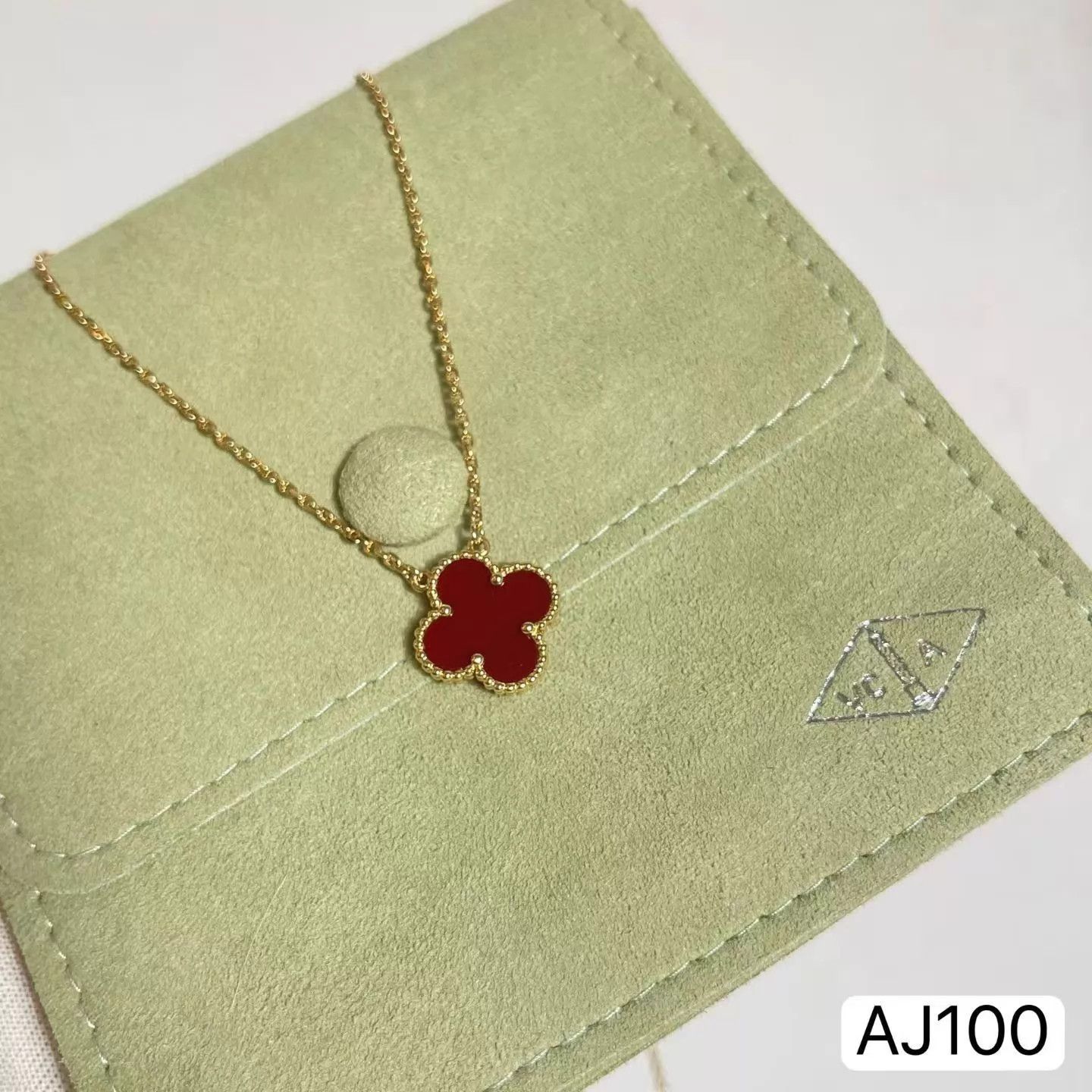 Van Cleef & Arpels VCA 18K Carnelian Necklace New w/ Dust Bag 11 Clasp 38-42cm Size ONE SIZE - 5 Thumbnail