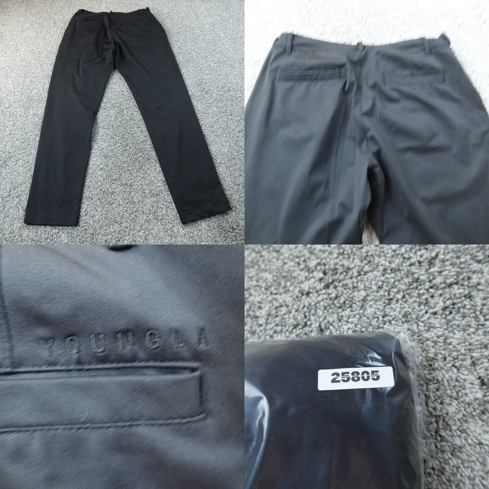 YoungLA Youngla Pants Mens 32X32 Black Chino Performance Office Tech Stretch Flex Shirt Size US 32 / EU 48 - 8 Thumbnail