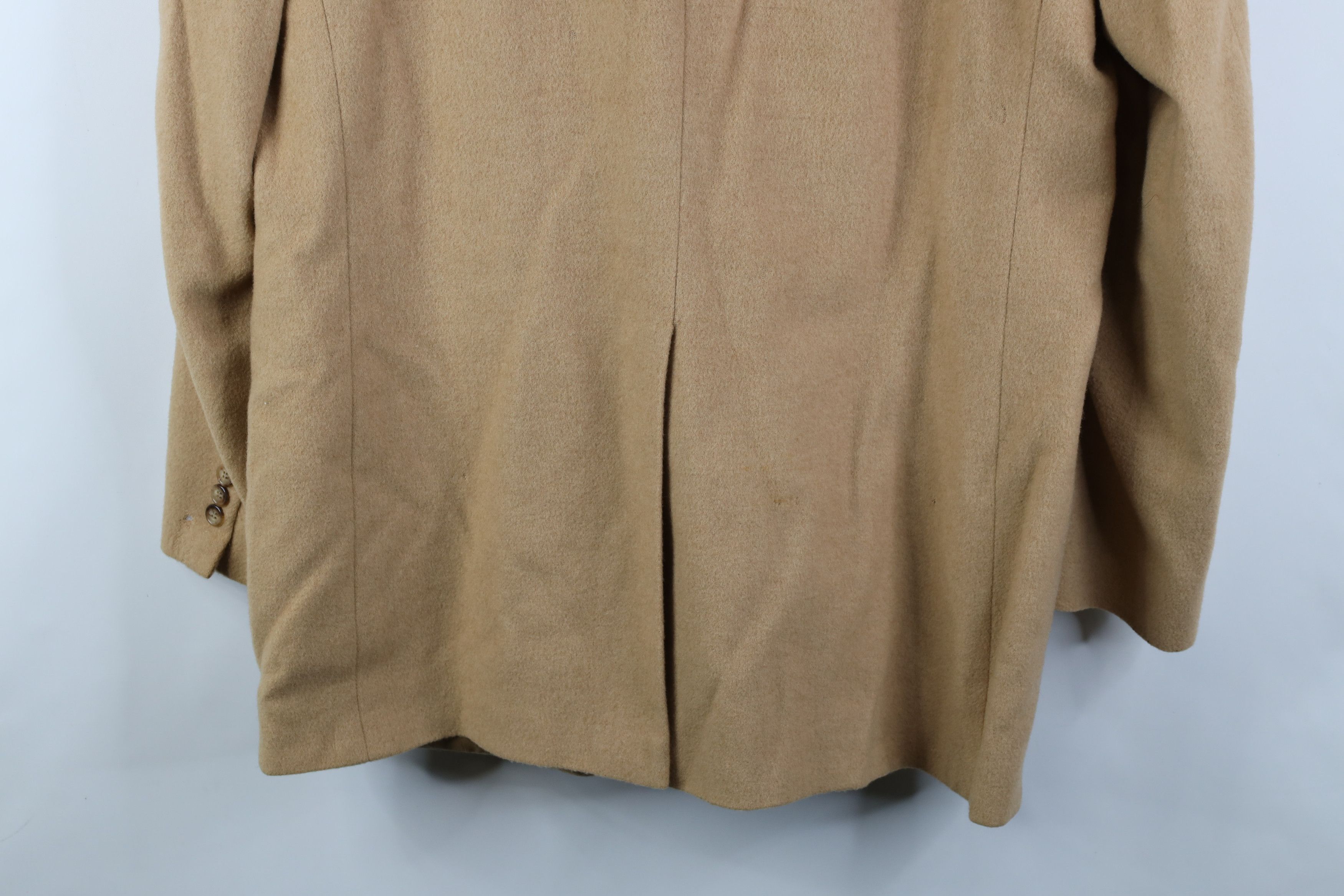 Vintage Vintage 90s Streetwear Camel Hair 2 Button Blazer Jacket USA Size US XXL / EU 58 / 5 - 17 Thumbnail