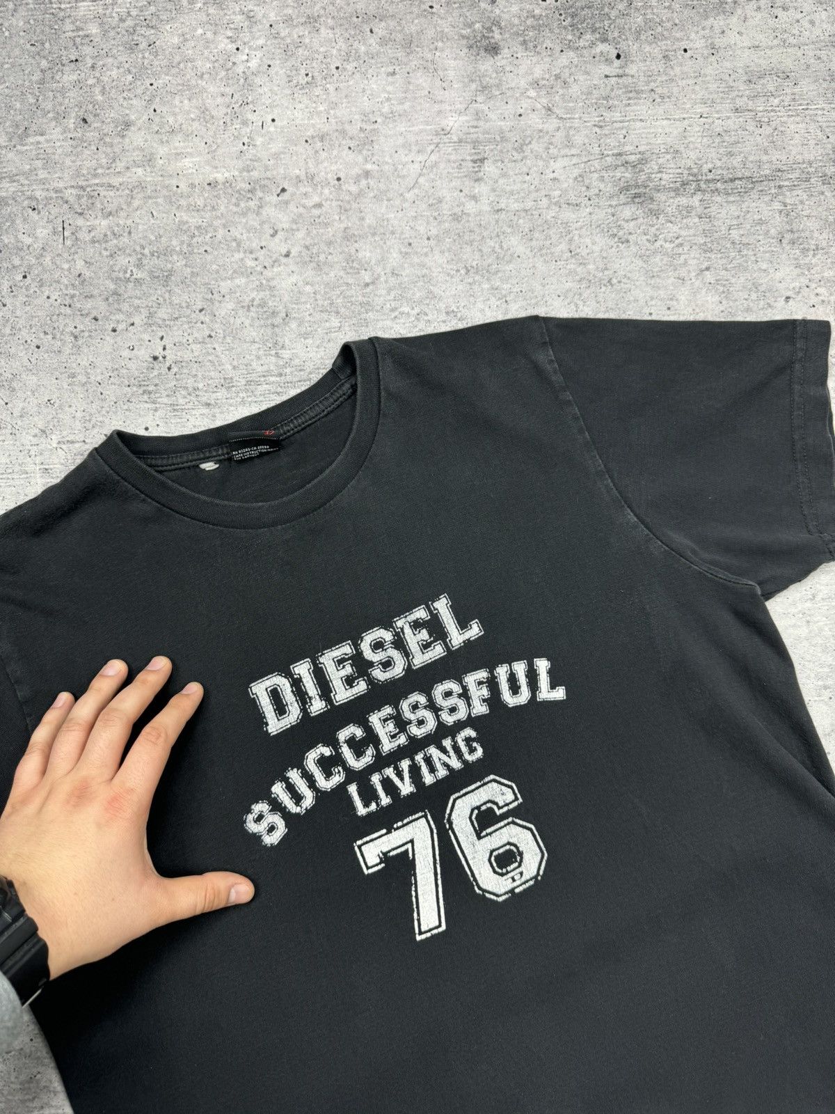 Diesel Vintage Diesel 90’s Y2K Style Big Logo Washed T-Shirt Tee Size US M / EU 48-50 / 2 - 7 Thumbnail