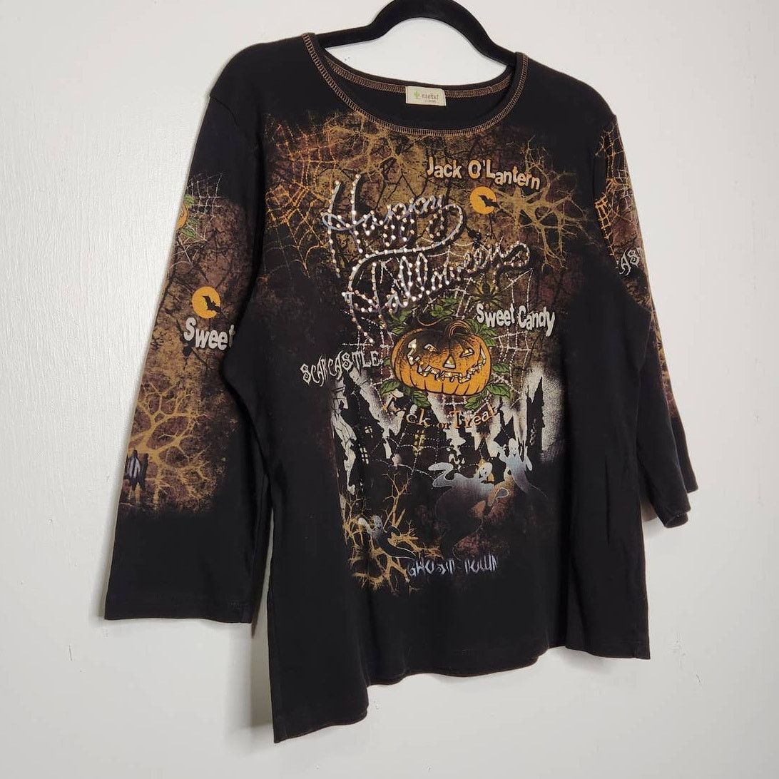Vintage Vintage Y2k Pumpkin Halloween Goth Emo All Over AOP Double Size XL / US 12-14 / IT 48-50 - 2 Thumbnail