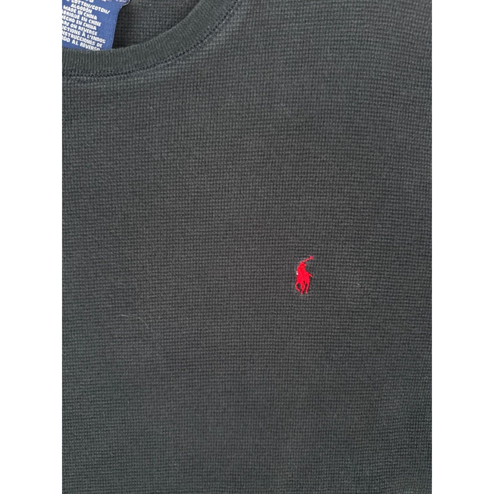 Polo Ralph Lauren Polo Ralph Lauren Shirt Women Large Black Waffle Knit Sleepwear Long Sleeve Size L / US 10 / IT 46 - 6 Thumbnail