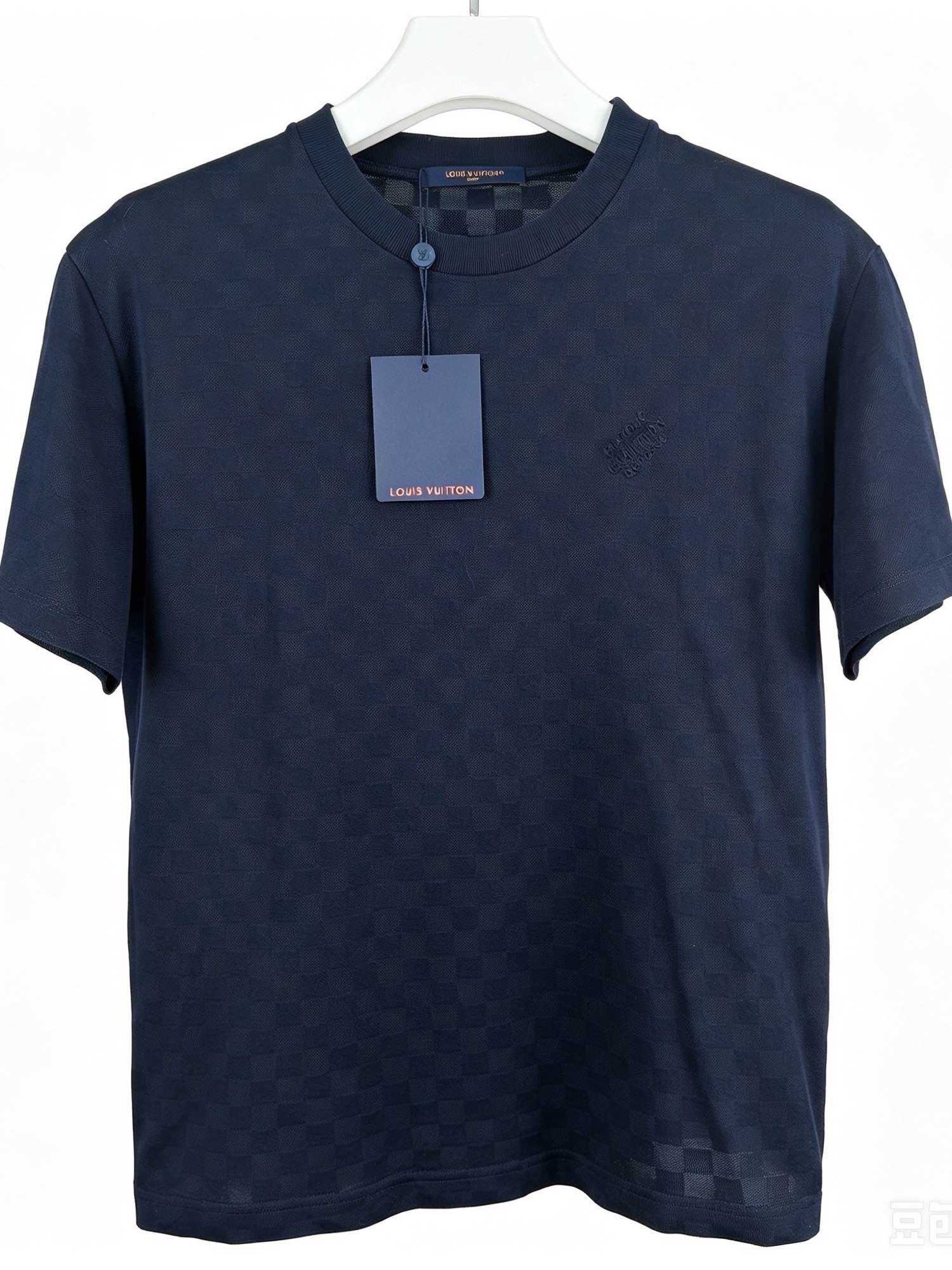 Louis Vuitton Louis Vuitton Logo Embroidered T-Shirt Blue Size L Size US L / EU 52-54 / 3 - 1 Thumbnail