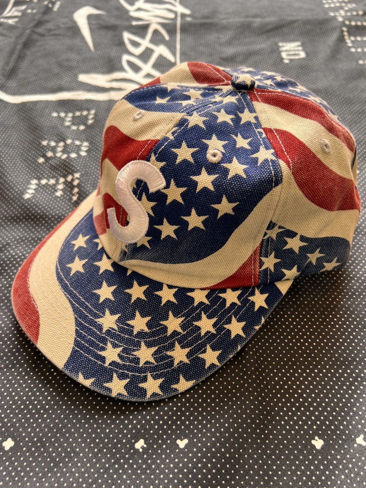 Supreme Supreme Pigment Coated S Logo 6-Panel Cap USA Flag america Size ONE SIZE - 5 Thumbnail