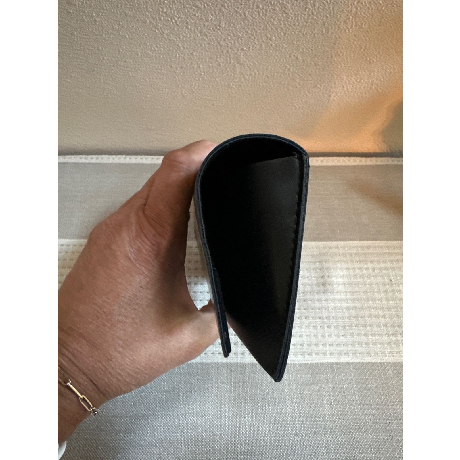 Moschino Moschino Black Leather Sunglass case with cleaning cloth Size ONE SIZE - 6 Thumbnail