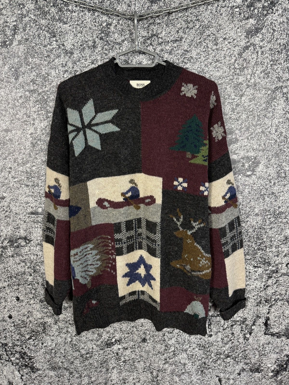 Hugo Boss Hugo Boss Alpaca Wool Sweater Winter Ski Lodge Vintage Knit Size US XL / EU 56 / 4 - 1 Thumbnail