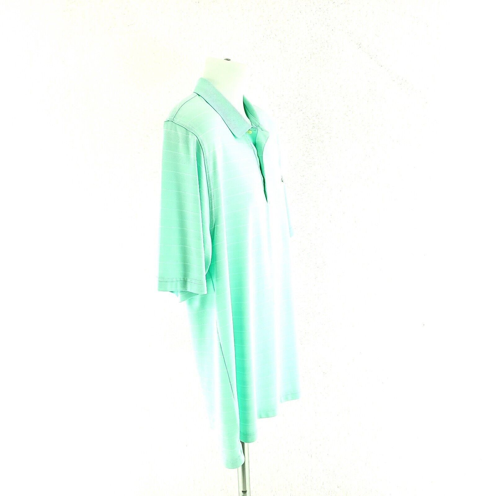 Greg Norman Greg Norman Large Play Dry Seafoam Green Striped Collared Po Size US L / EU 52-54 / 3 - 6 Thumbnail