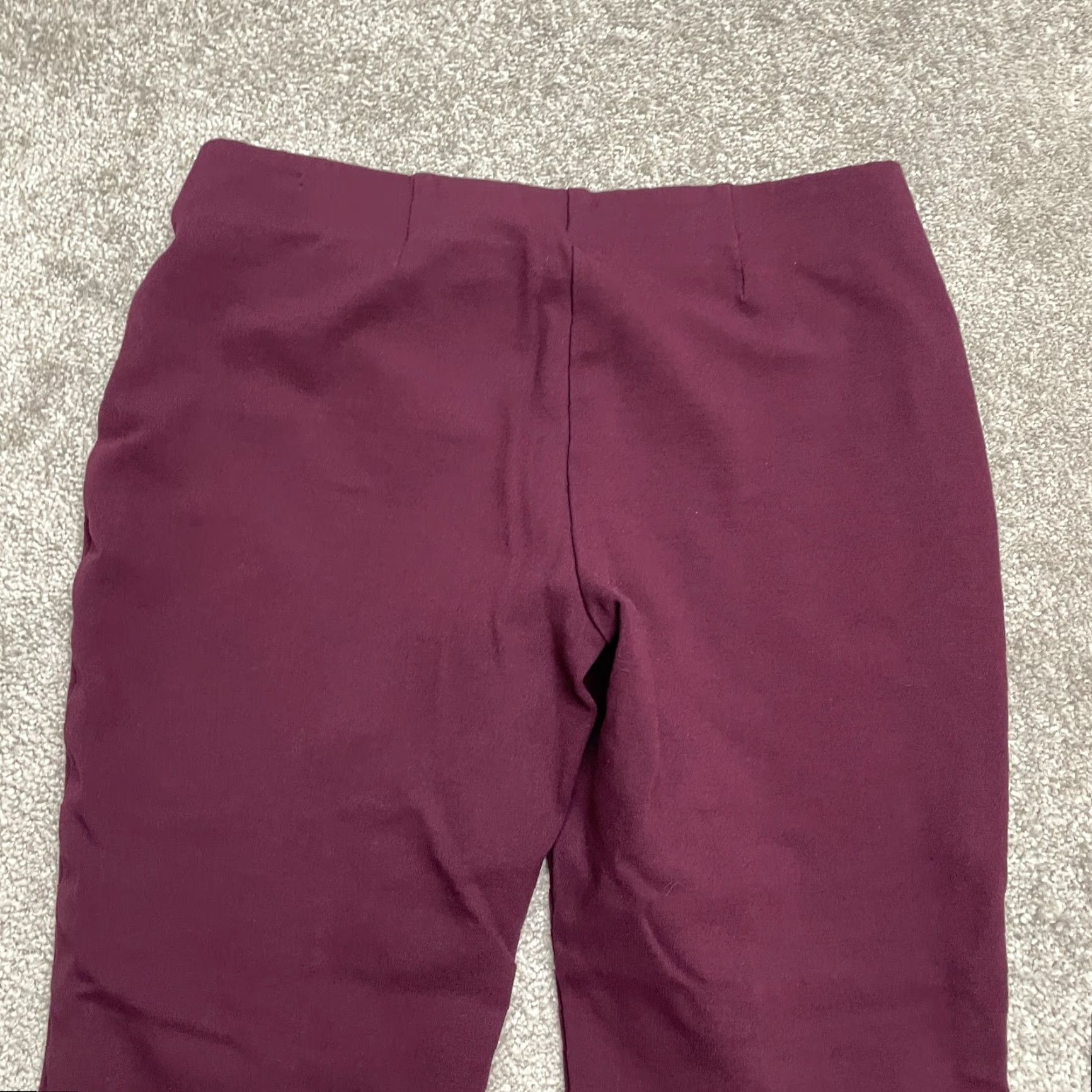 Vintage Chico's Pull On Stretch Cropped Pants 10P Purple Mid Rise 32x23 Casual Womens Size 32" / US 10 / IT 46 - 3 Thumbnail