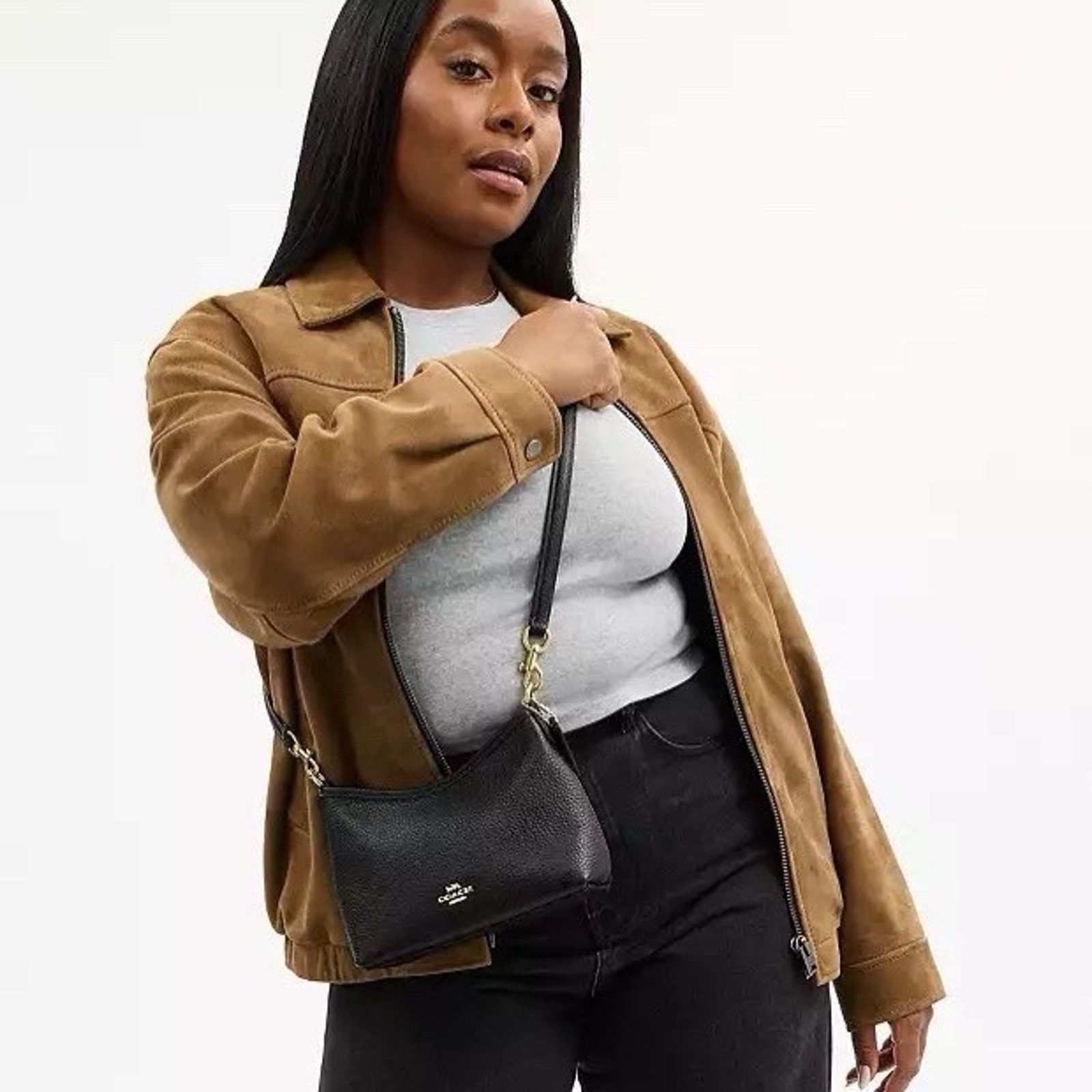 Coach NWT COACH Laurel Small Shoulder Bag CBH16 Gold/Black Size ONE SIZE - 10 Thumbnail