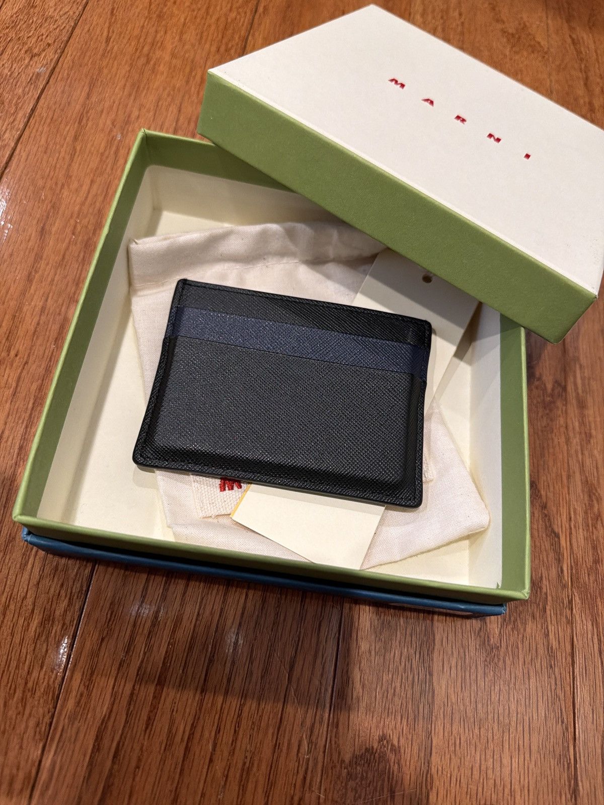 Marni Marni Card Case ‘Black/Blublack’ Size ONE SIZE - 4 Thumbnail