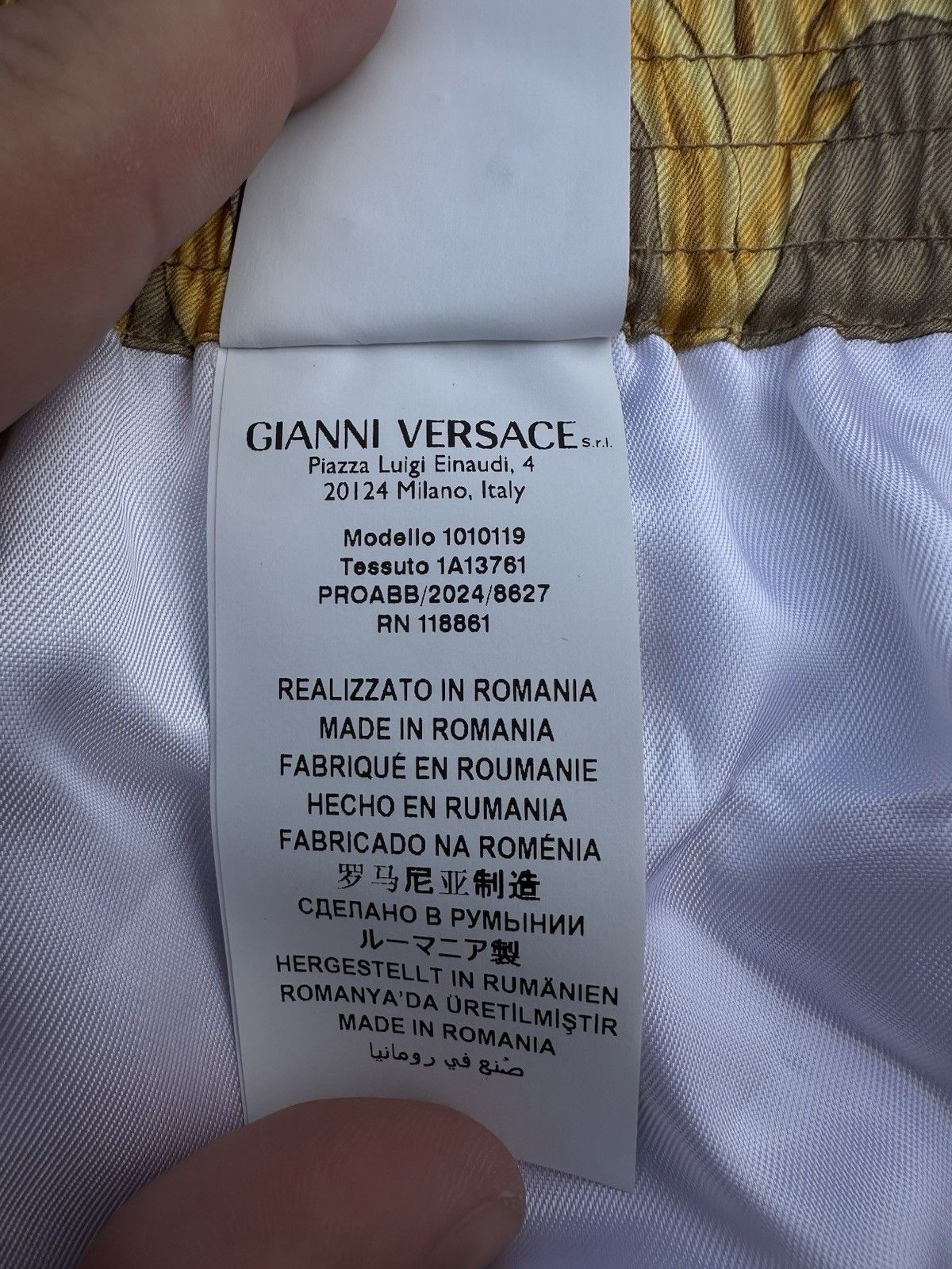 Versace Versace Brown Shorts With Gold Vines All Around Retail $112 Size US 36 / EU 52 - 4 Thumbnail