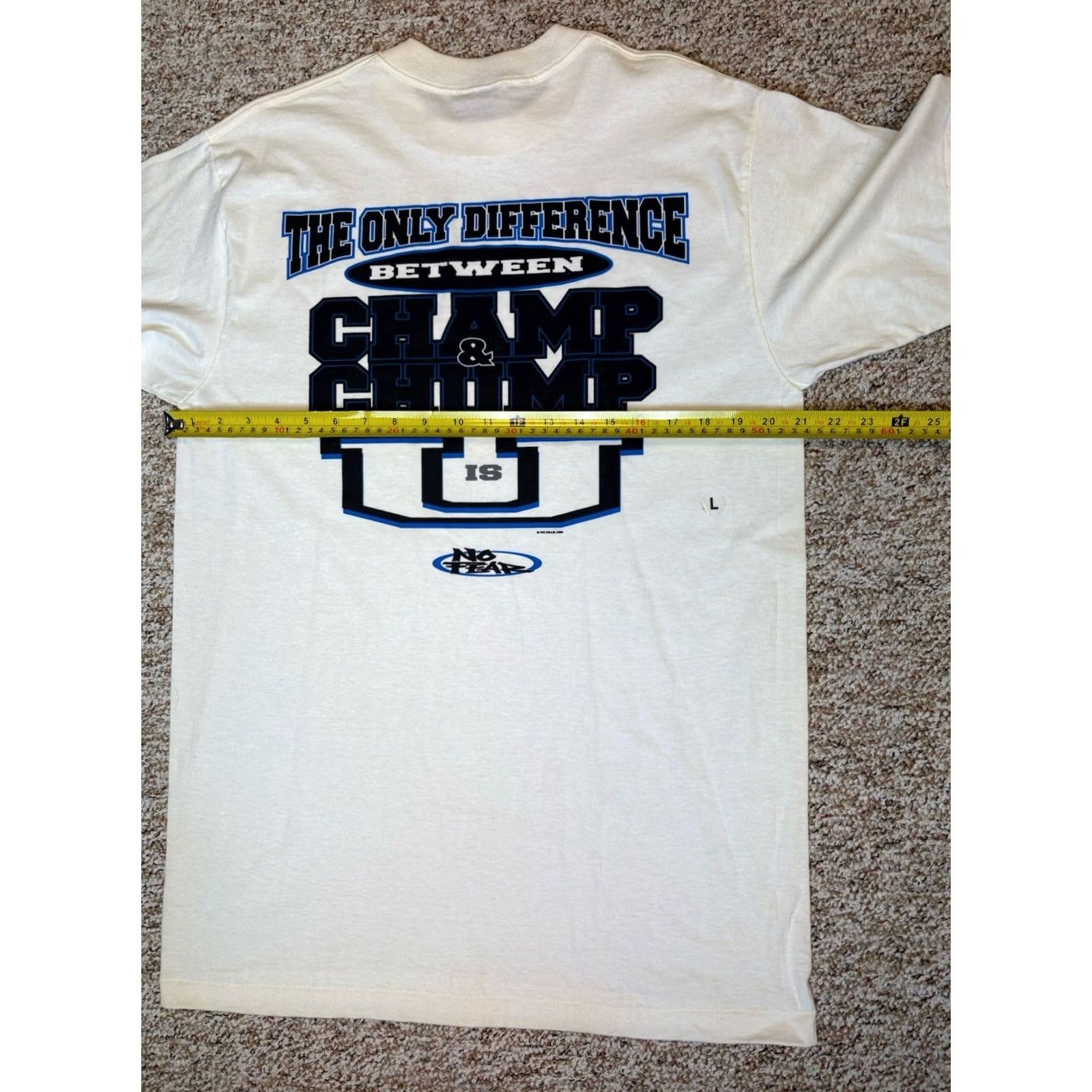 No Fear VINTAGE No Fear Champ & Chump Shirt Mens T-Shirt White 90s large NWT with tags, short sleeve Size US L / EU 52-54 / 3 - 8 Thumbnail