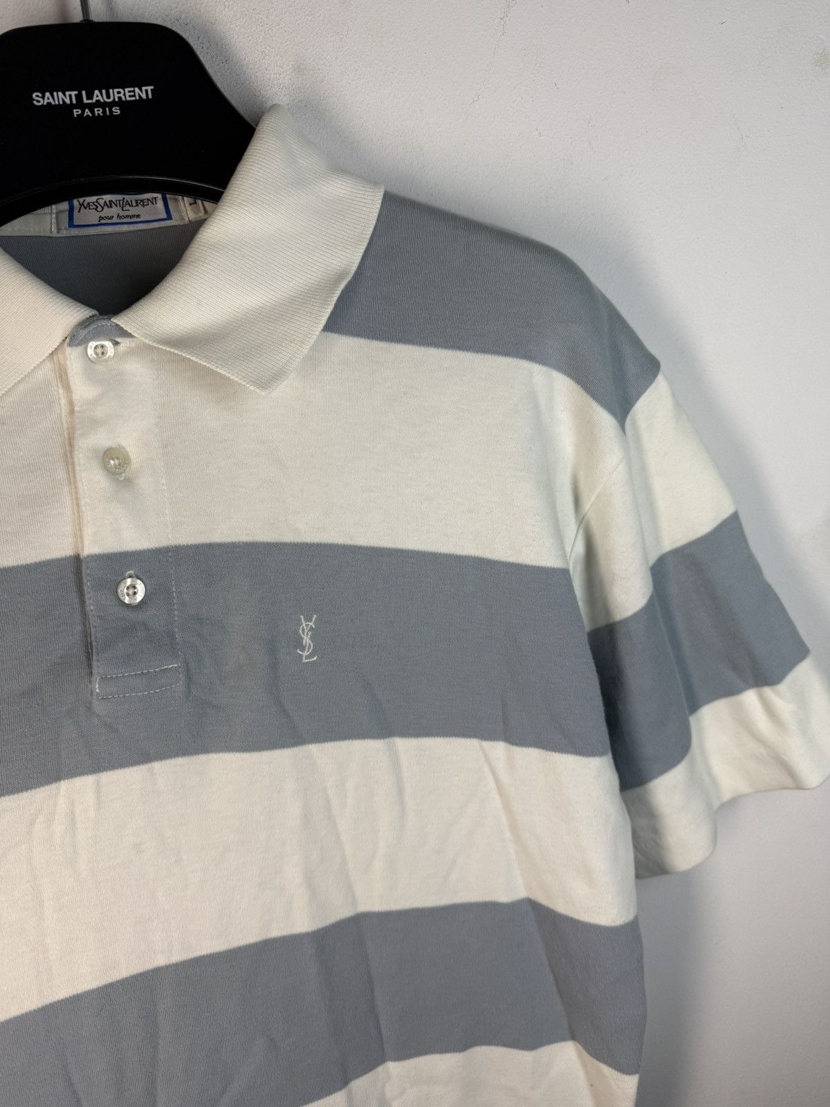 Yves Saint Laurent 90s YSL Polo Super Soft Button Up T-Shirt YSL Shirt Vintage Size US L / EU 52-54 / 3 - 1 Thumbnail