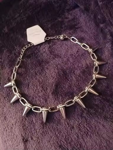 Japanese Brand Punk Gothic Studded Rivet Spikes Necklace Size ONE SIZE - 5 Thumbnail