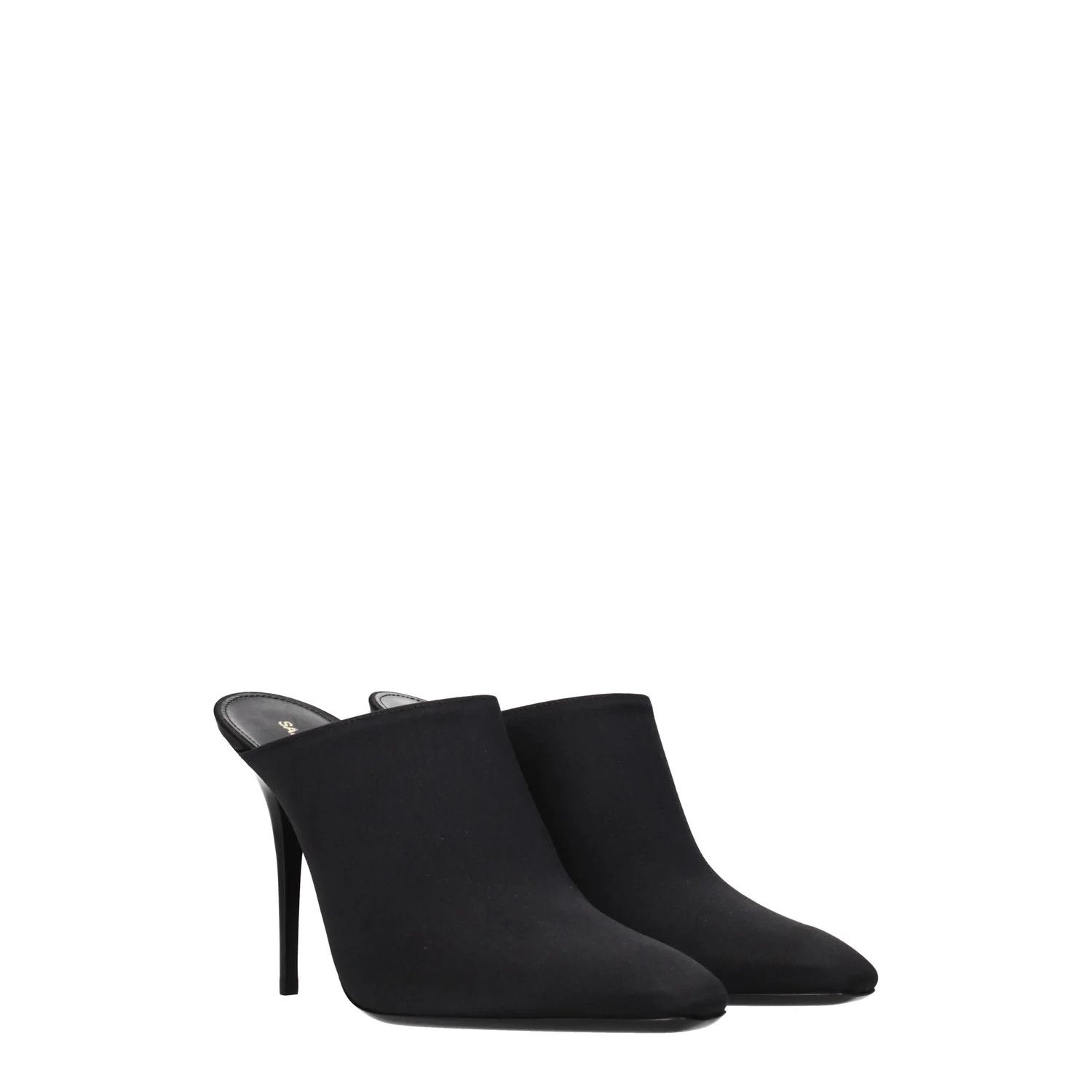 Saint Laurent Paris ob1o1e1224 Satin Sandals in Black Size US 7.5 / IT 37.5 - 2 Thumbnail
