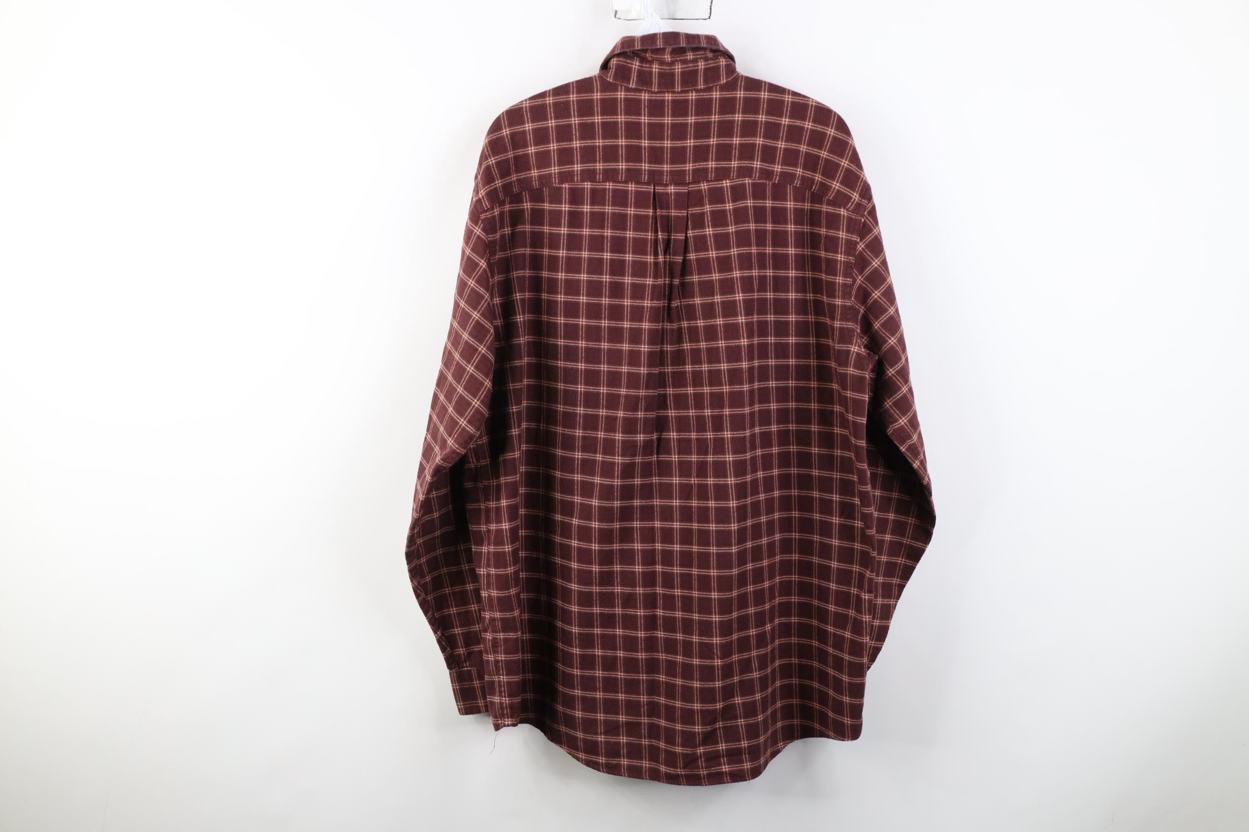 L.L. Bean Vintage 90s LL Bean Button Down Shirt Red Plaid Cotton Size US M / EU 48-50 / 2 - 8 Thumbnail