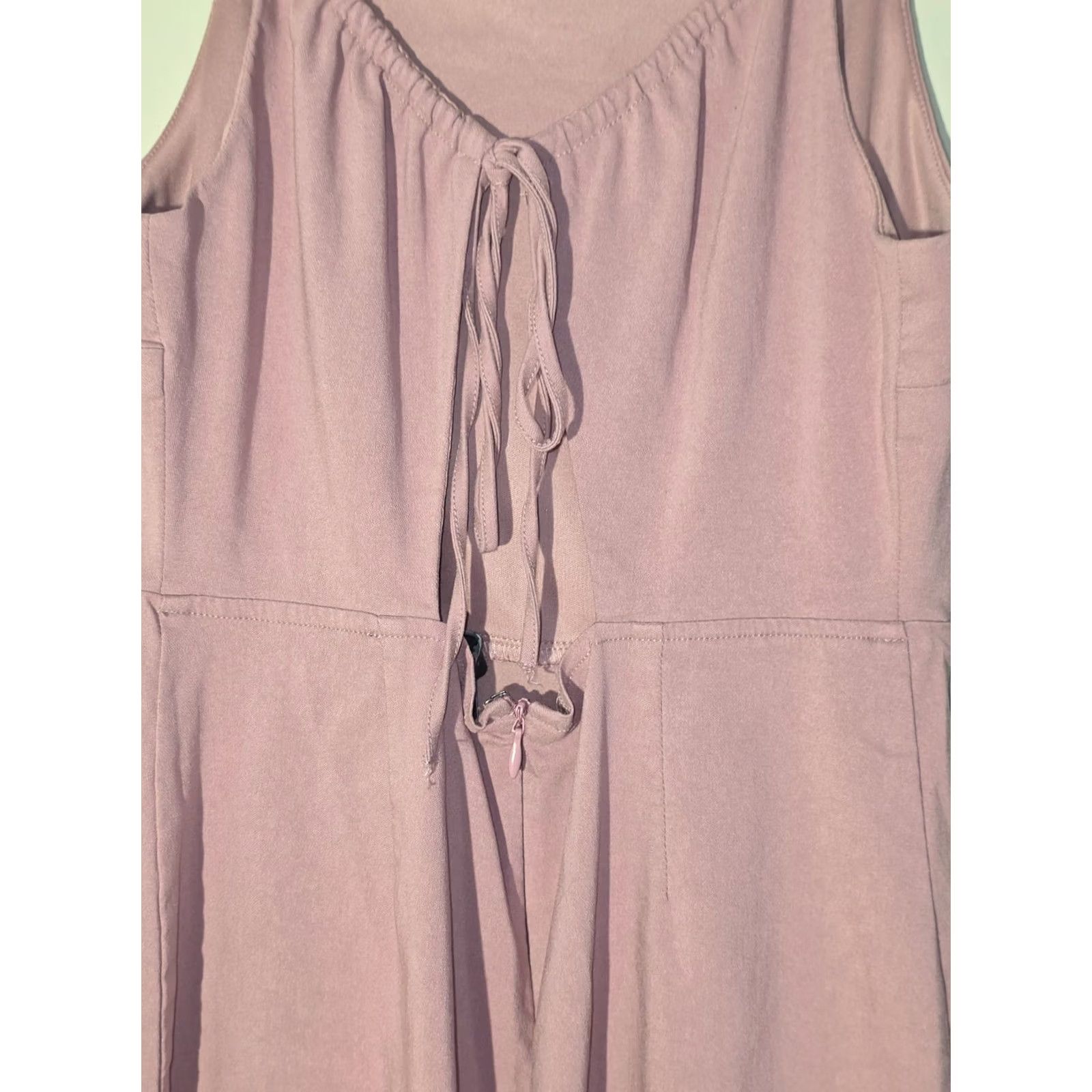 Forever 21 Forever 21 Mini Dress Women's M Mauve Pink Sleeveless Back Tie Cut Out Square Neck Casual Party/Cocktail Summer Spring Womens Mens Girls Size M / US 6-8 / IT 42-44 - 2 Thumbnail