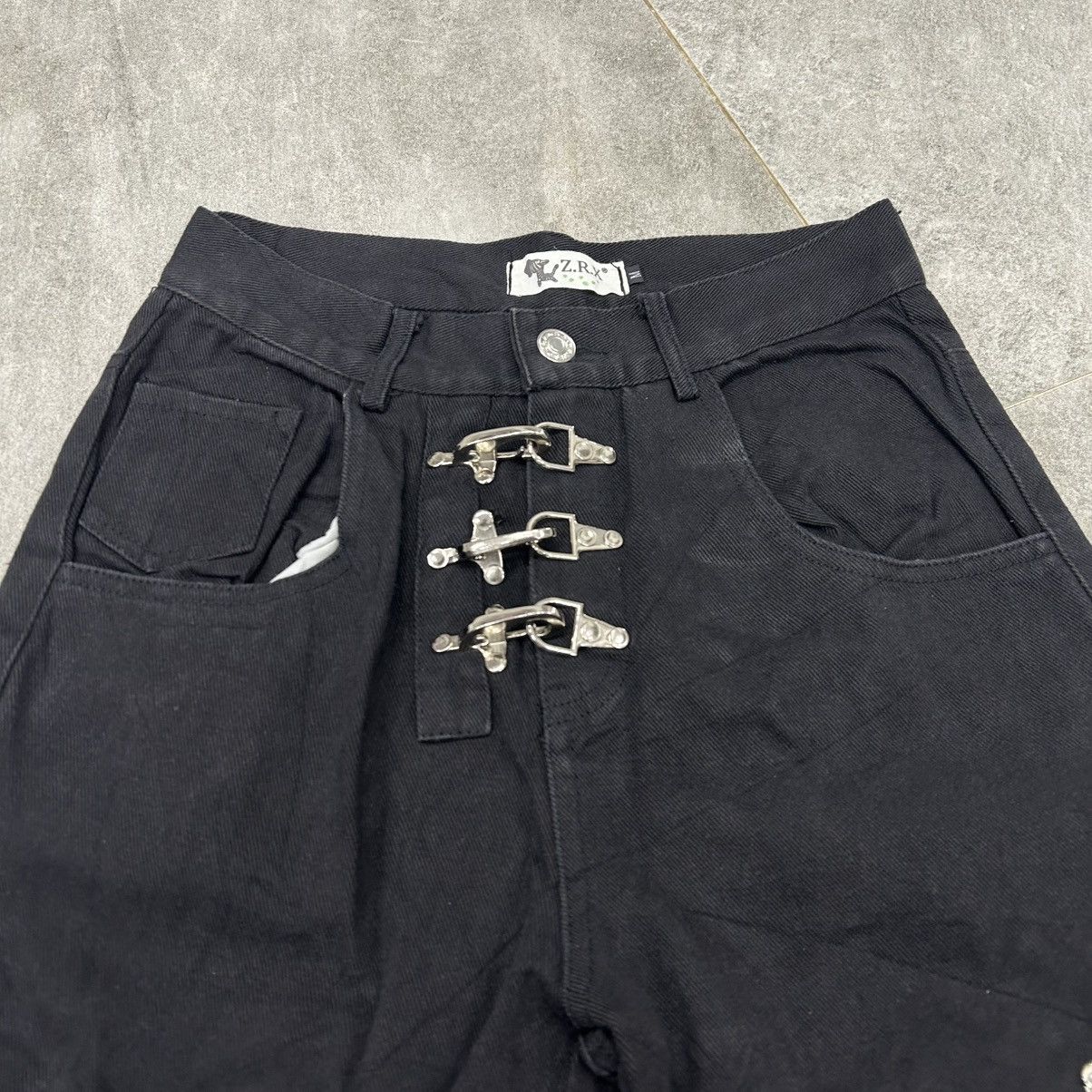 Japanese Brand MAD-Punk Buckle Black Jeans Size US 27 - 8 Thumbnail