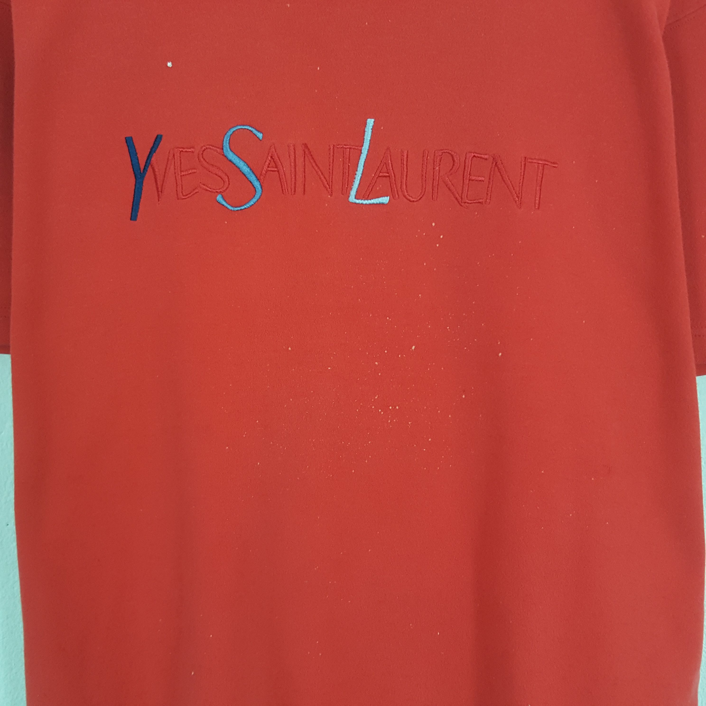 Vintage × Yves Saint Laurent Vintage Yves Saint Laurent Spell Out Tshirt Size US L / EU 52-54 / 3 - 2 Thumbnail