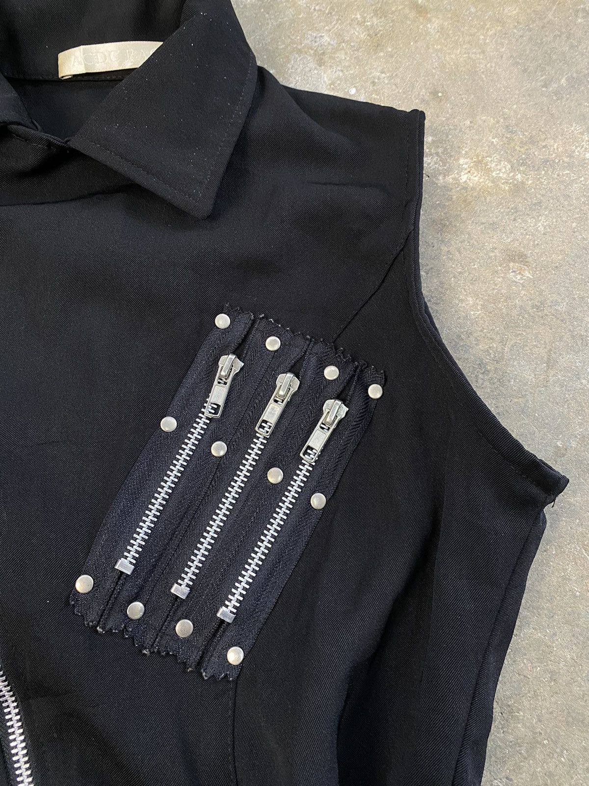 If Six Was Nine ACDCRAG Asymmetric Zip Ruffle Dress / Vest – Gothic Tech Size S / US 4 / IT 40 - 5 Thumbnail