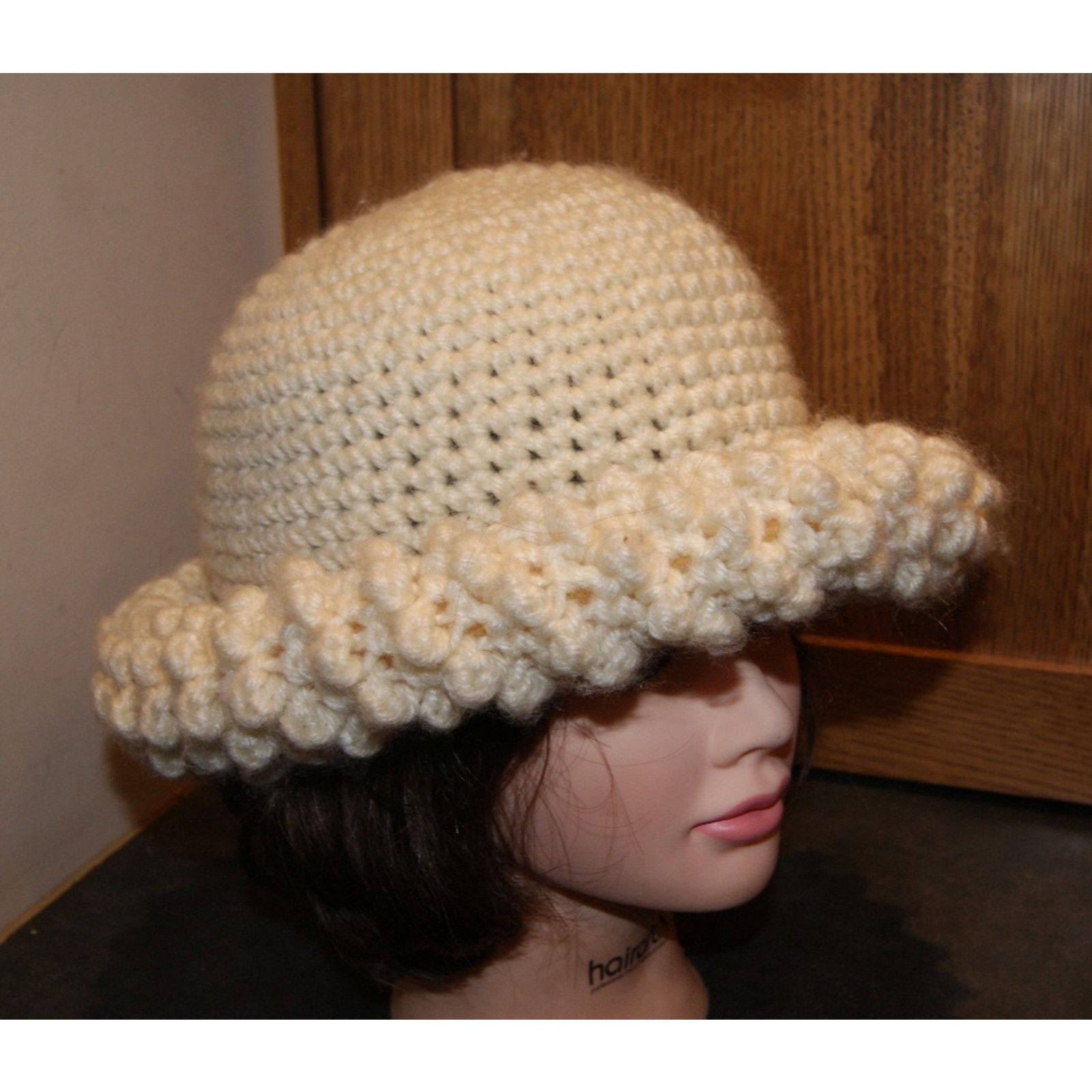 Vintage VTG 70s Kmart Womens Crochet Knit Bucket Winter Hat Japan Size ONE SIZE - 1 Thumbnail