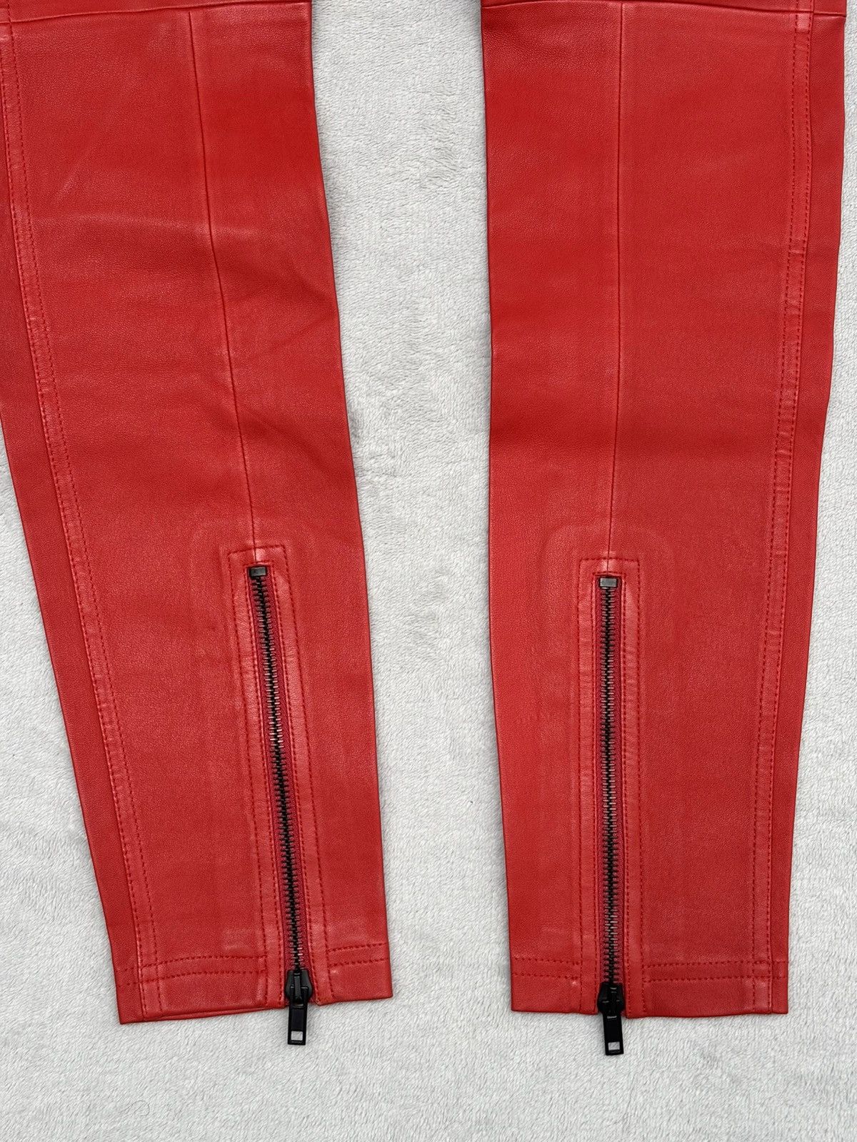 Givenchy S/S 2013 Givenchy Skinny Biker Leather Trousers Size 27" / US 4 / IT 40 - 6 Thumbnail