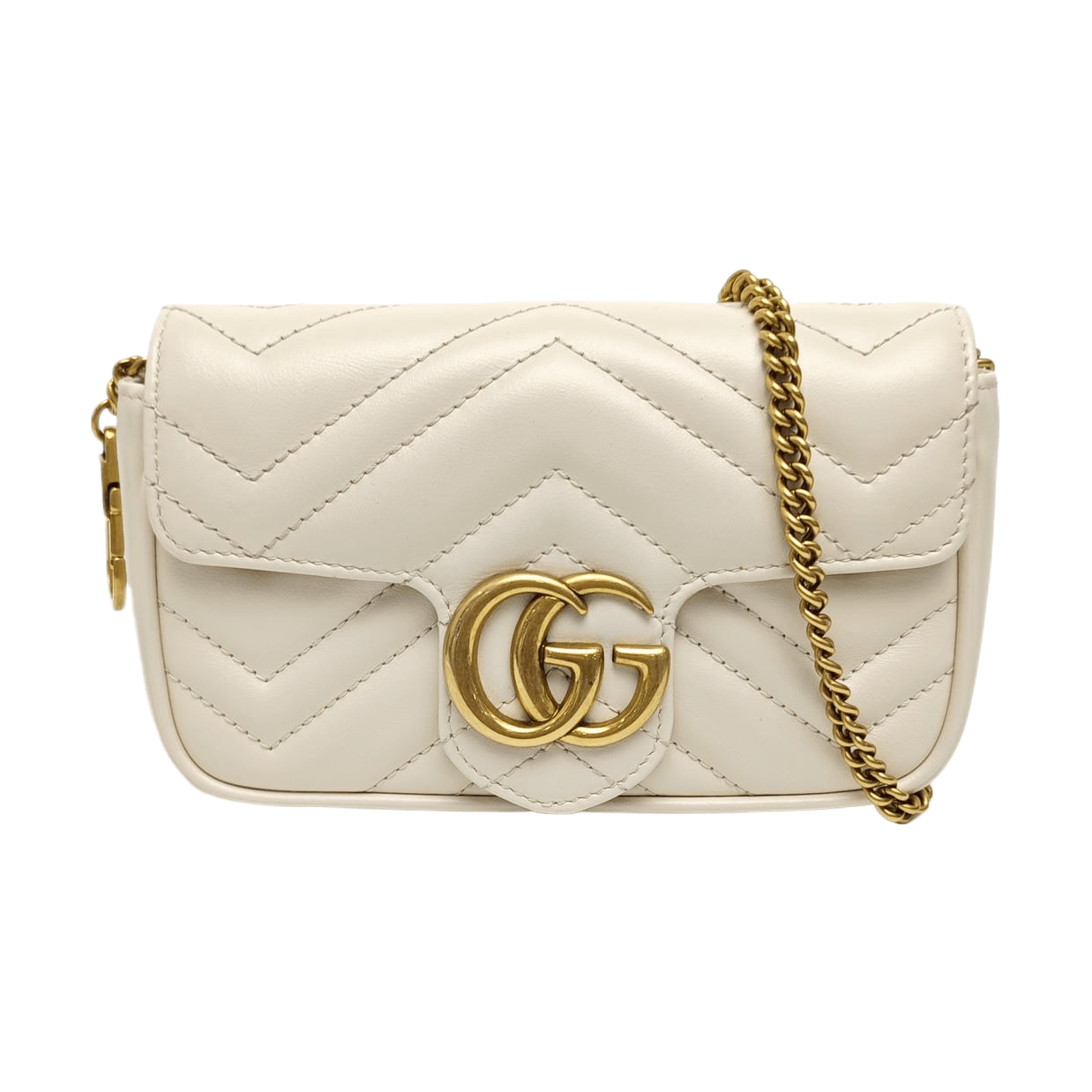 Gucci Gucci GG Marmont Mini Chevron Leather Bag One Size Size ONE SIZE - 1 Thumbnail