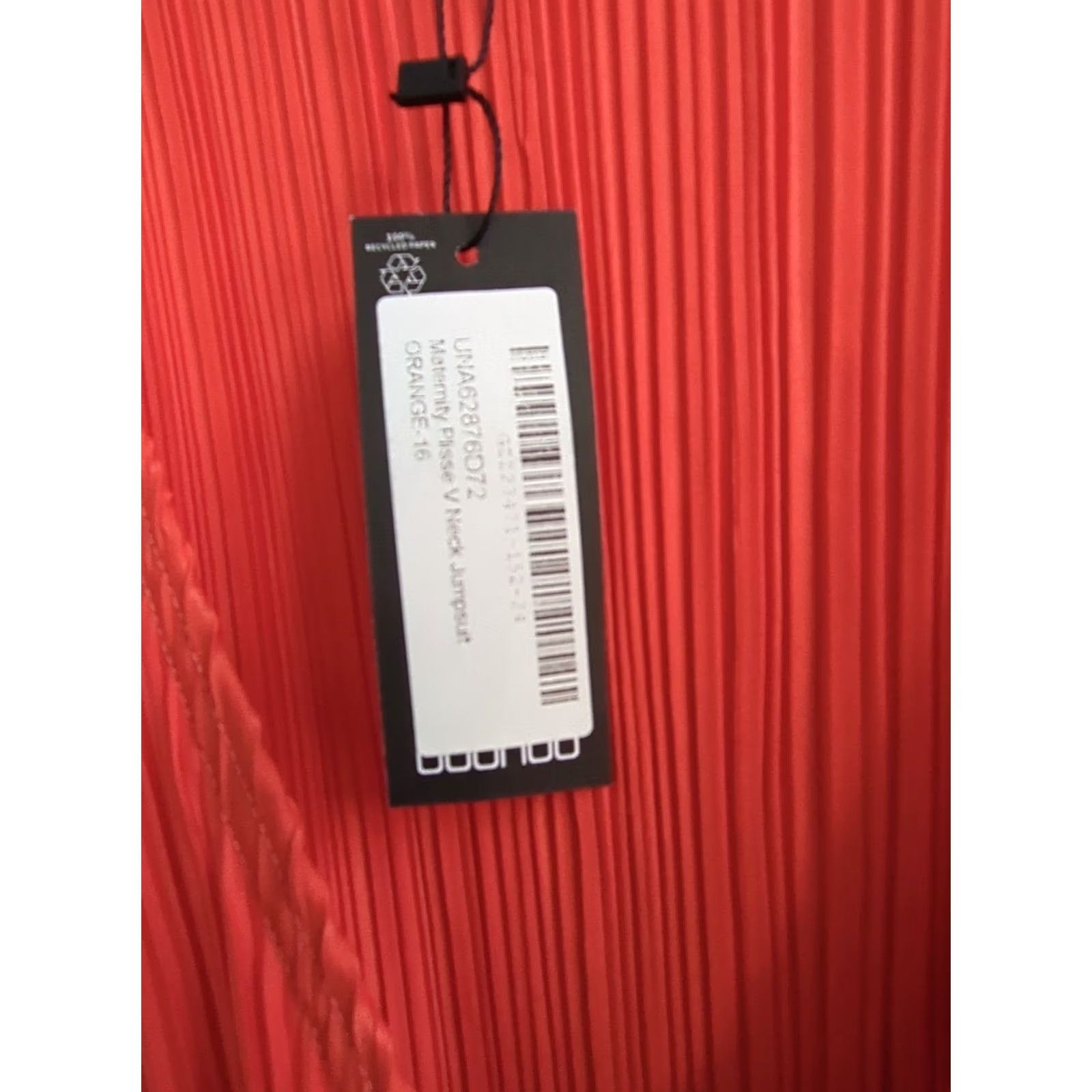 Boohoo Boohoo Maternity Womens Jumpsuit V-Neck Satin Balloon Sleeve Orange NWT Size 12 Size 34" / US 12 / IT 48 - 3 Thumbnail