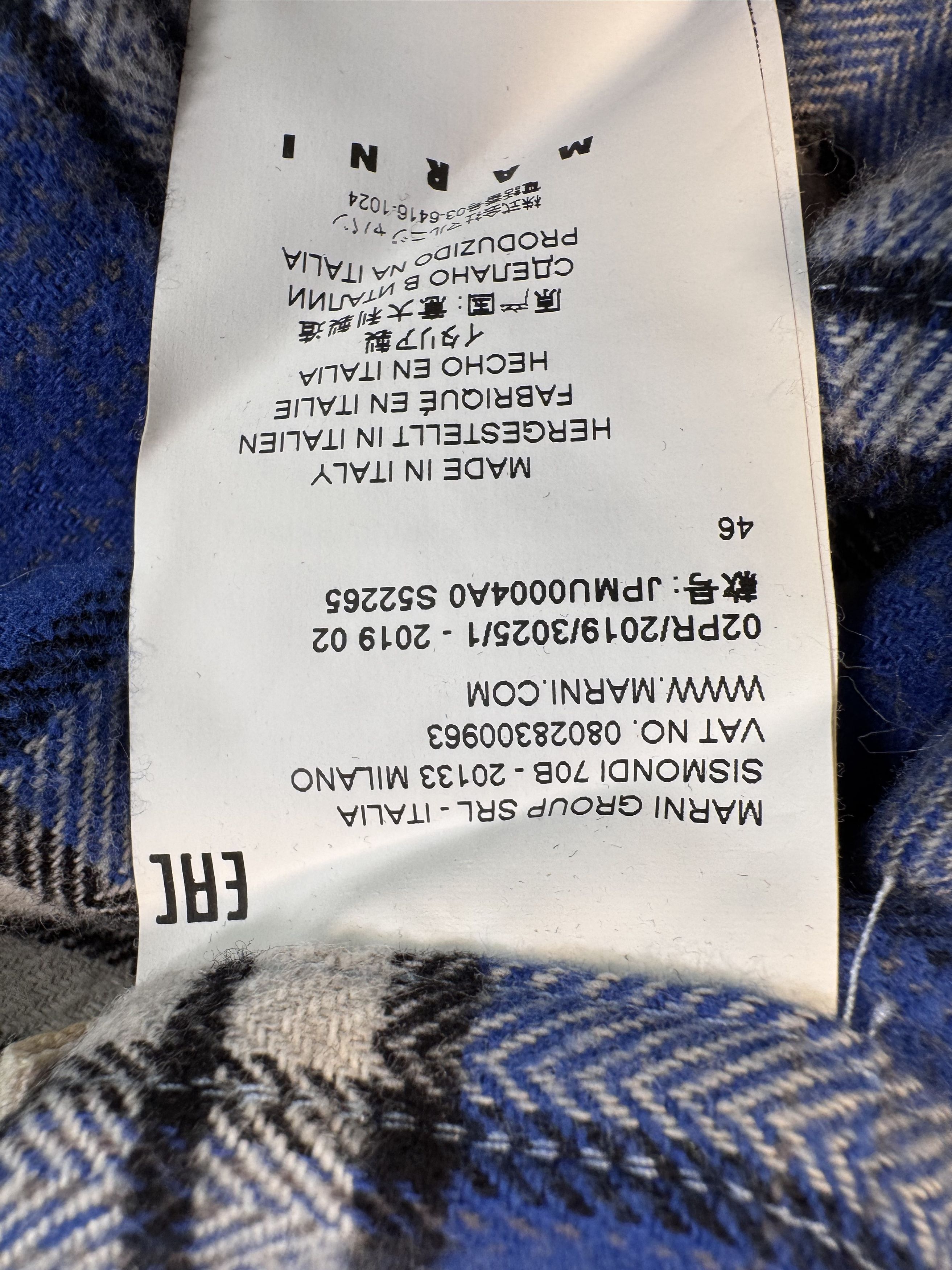 Marni Oversized Pullover Cotton Flannel Shirt with Hood Size US XL / EU 56 / 4 - 7 Thumbnail