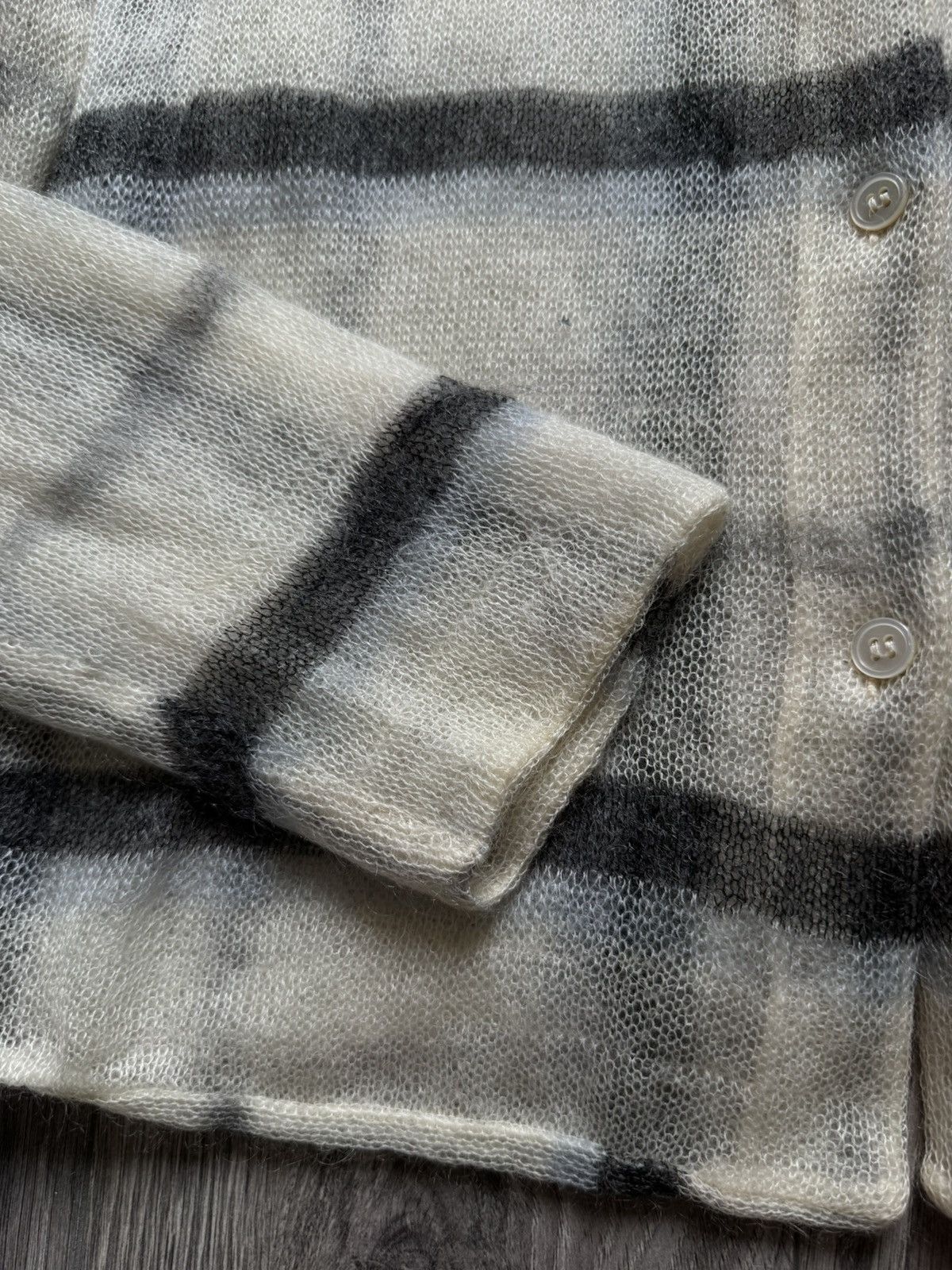 Brunello Cucinelli Brunello Cucinelli Mohair Cashmere blend Checkered Cardigan Size L / US 10 / IT 46 - 11 Thumbnail