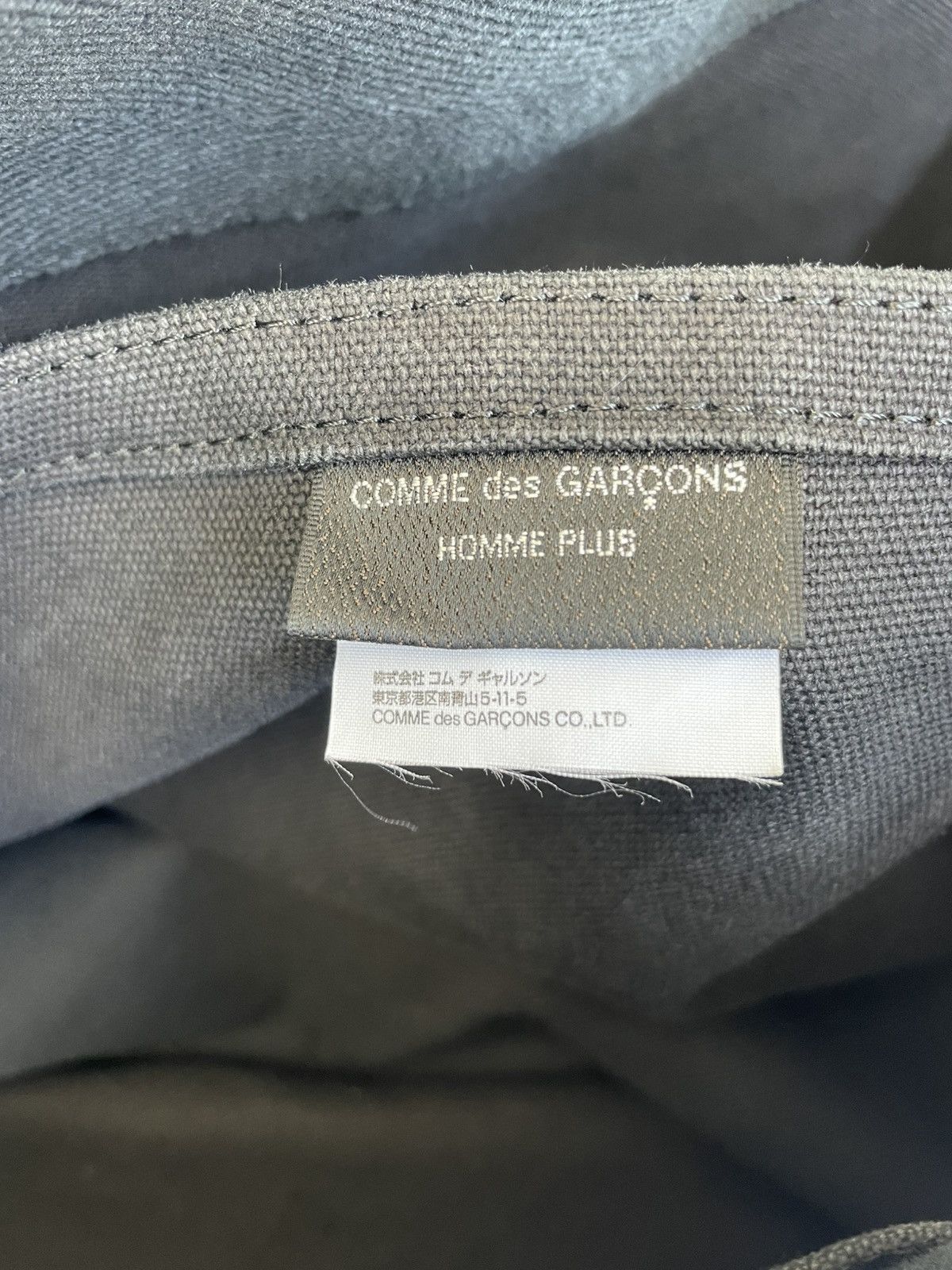 CDG Homme Plus Archive Black Canvas Crossbody Shoulder Bag