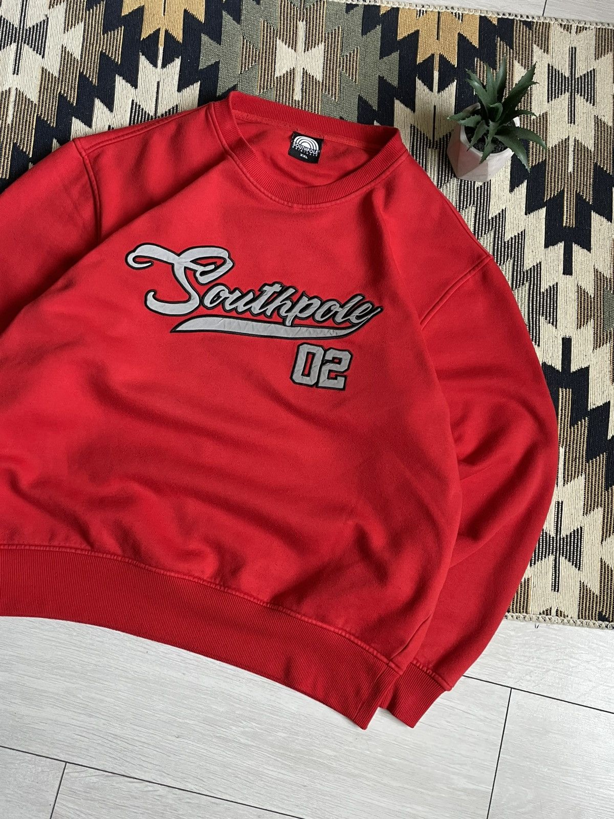 Southpole × Vintage Vintage Southpole Y2K Big Reflective Logo Sweatshirt Size US XL / EU 56 / 4 - 3 Thumbnail